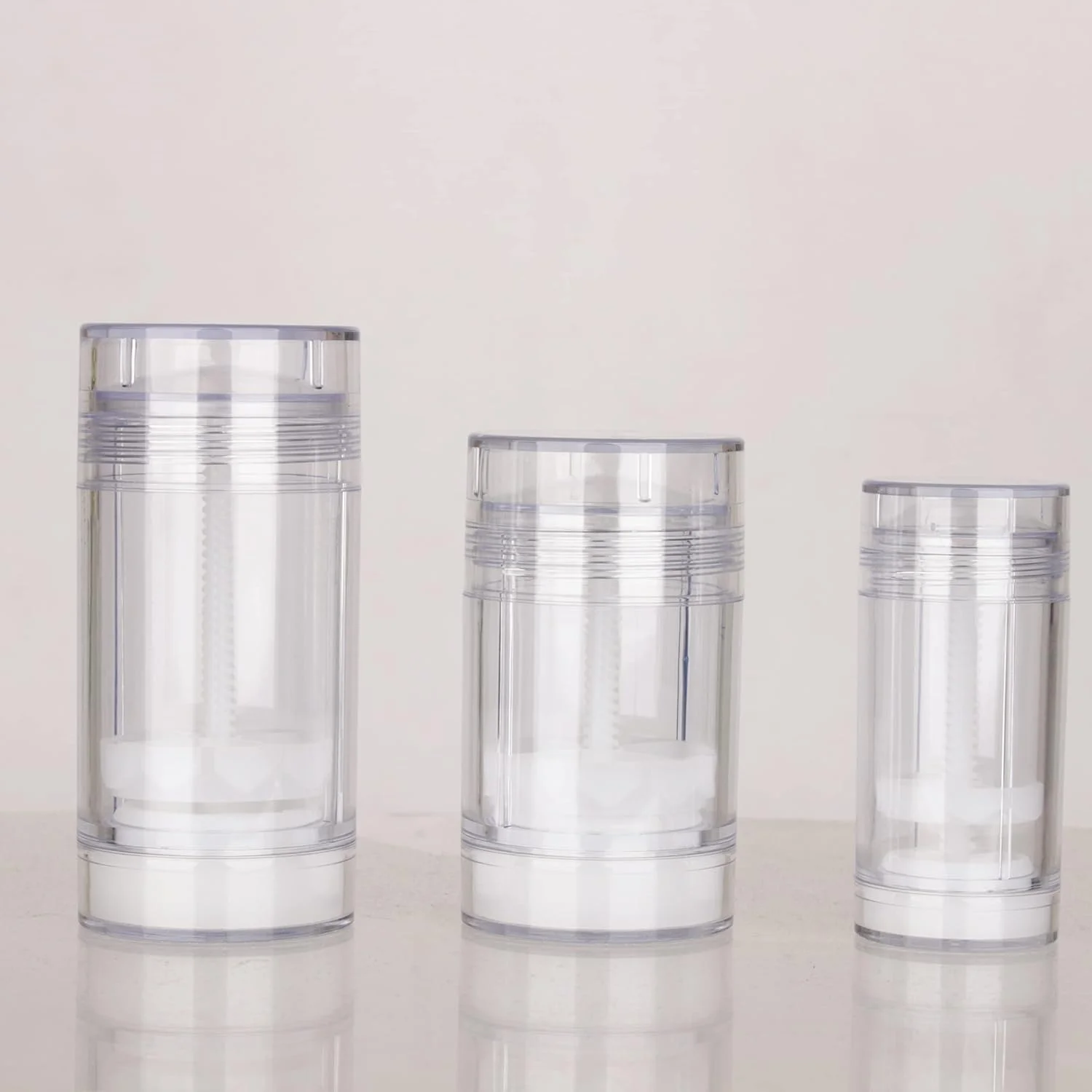 COSIDEA بسته 6 عددی ظروف خالی شفاف گرد 75 گرمی / 2.5 اونسی برای مواد خوشبو کننده، پر کردن از پایین، لوله های بزرگ چرخشی برای واکس مو، بطری بالم لب COSIDEA بسته 6 عددی ظروف خالی شفاف گرد 75 گرمی / 2.5 اونسی برای مواد خوشبو کننده، پر کردن از پایین، لوله های بزرگ چرخشی برای واکس مو، بطری بالم لب