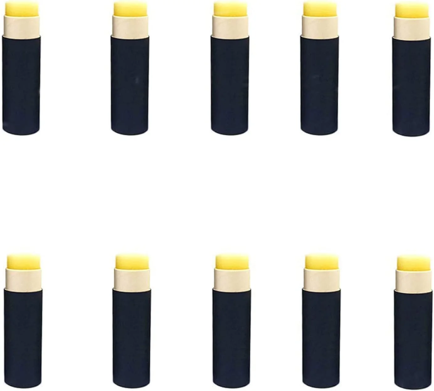 بسته 10 عددی لوله های مقوایی بالم لب Healthcom، لوله های رژ لب کاغذی کرافت، جعبه لوازم آرایشی لوله عطر جامد ظرف خالی دئودورانت 15 میلی لیتری اونس برای مداد رنگی دئودورانت چسب لب DIY (مشکی)