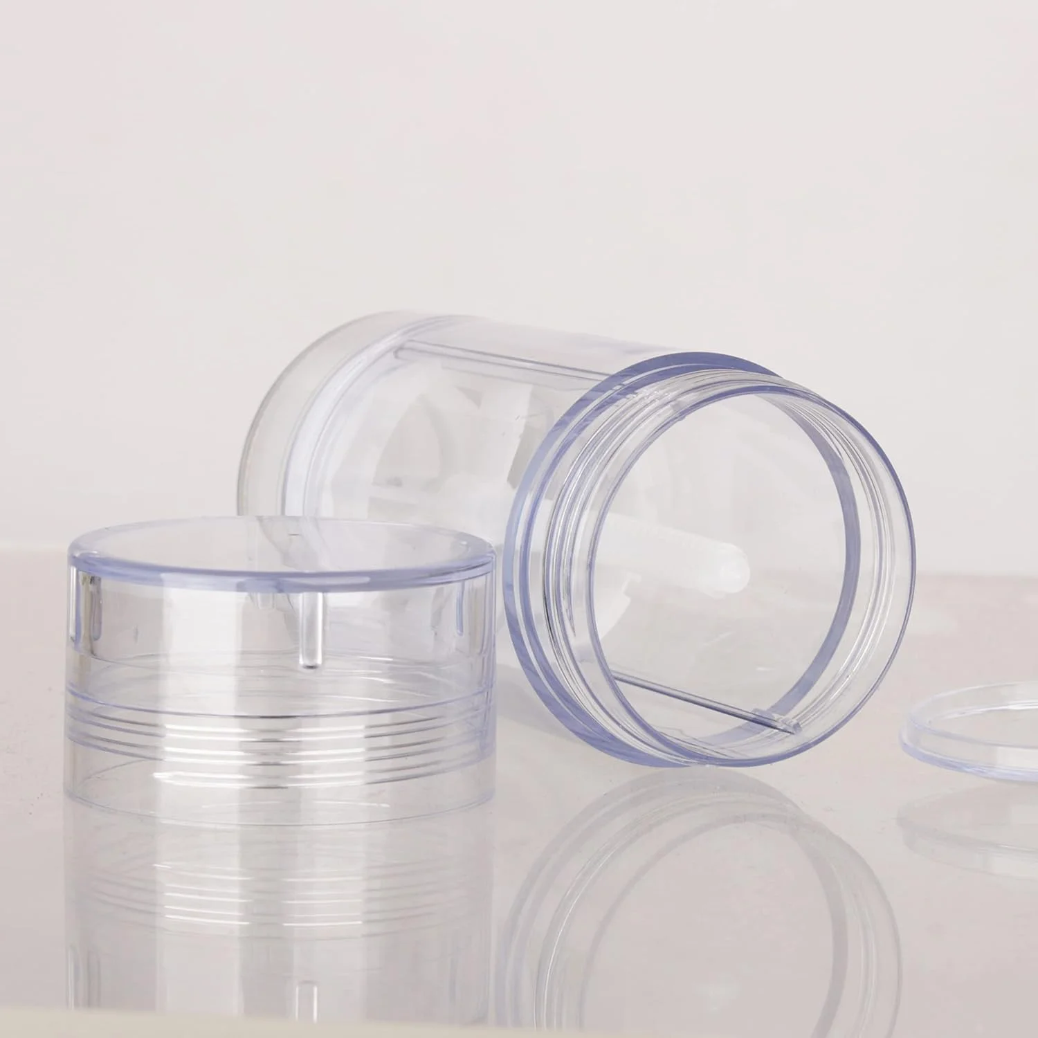 COSIDEA بسته 6 عددی ظروف خالی شفاف گرد 75 گرمی / 2.5 اونسی برای مواد خوشبو کننده، پر کردن از پایین، لوله های بزرگ چرخشی برای واکس مو، بطری بالم لب COSIDEA بسته 6 عددی ظروف خالی شفاف گرد 75 گرمی / 2.5 اونسی برای مواد خوشبو کننده، پر کردن از پایین، لوله های بزرگ چرخشی برای واکس مو، بطری بالم لب