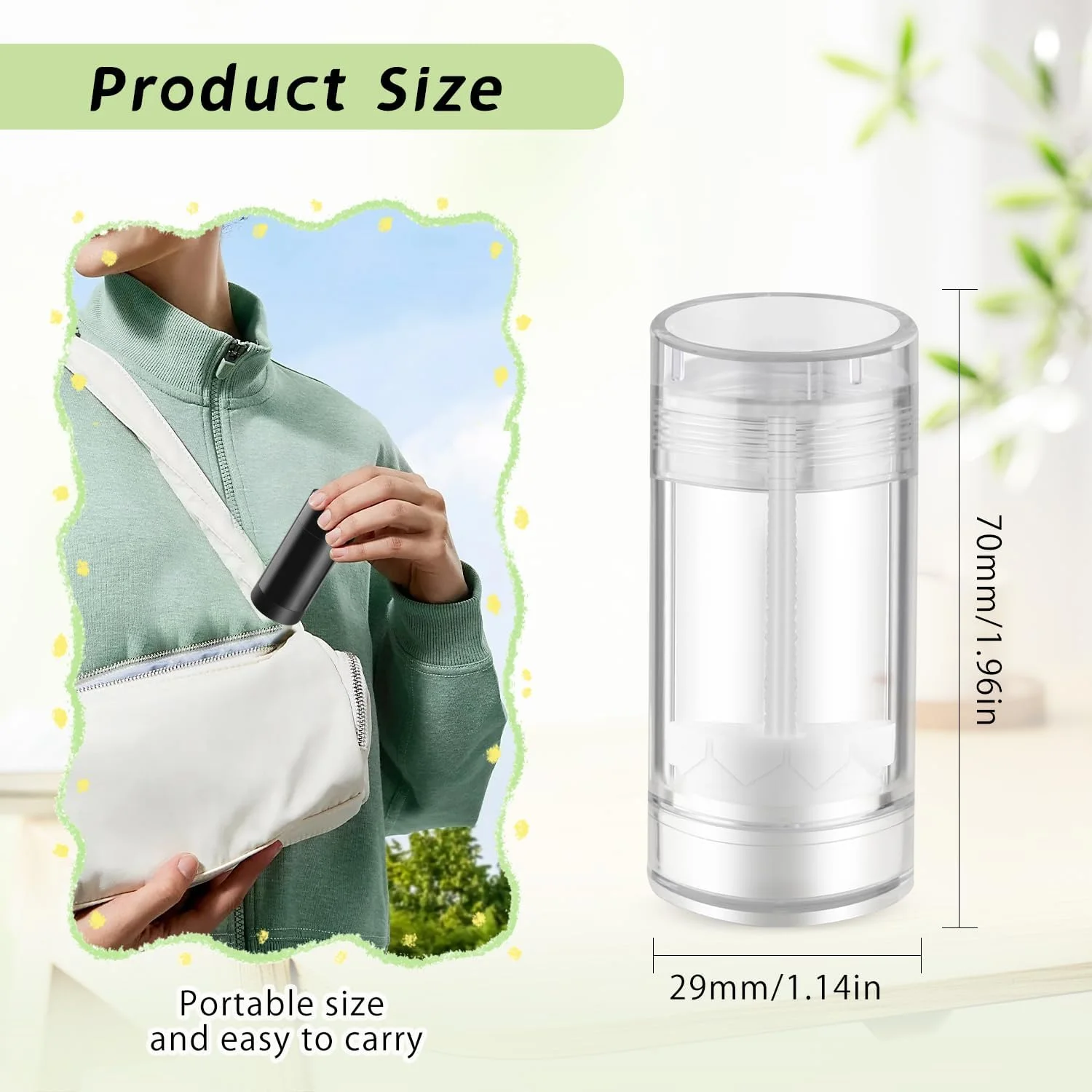 گلس استور 10 عدد ظرف خالی دئودورانت، بطری های دئودورانت با پر کردن از پایین، لوله های دئودورانت DIY قابل پر کردن، لوله های بالم لب (شفاف، 15 میلی لیتر/0.5 اونس) گلس استور 10 عدد ظرف خالی دئودورانت، بطری های دئودورانت با پر کردن از پایین، لوله های دئودورانت DIY قابل پر کردن، لوله های بالم لب (شفاف، 15 میلی لیتر/0.5 اونس)