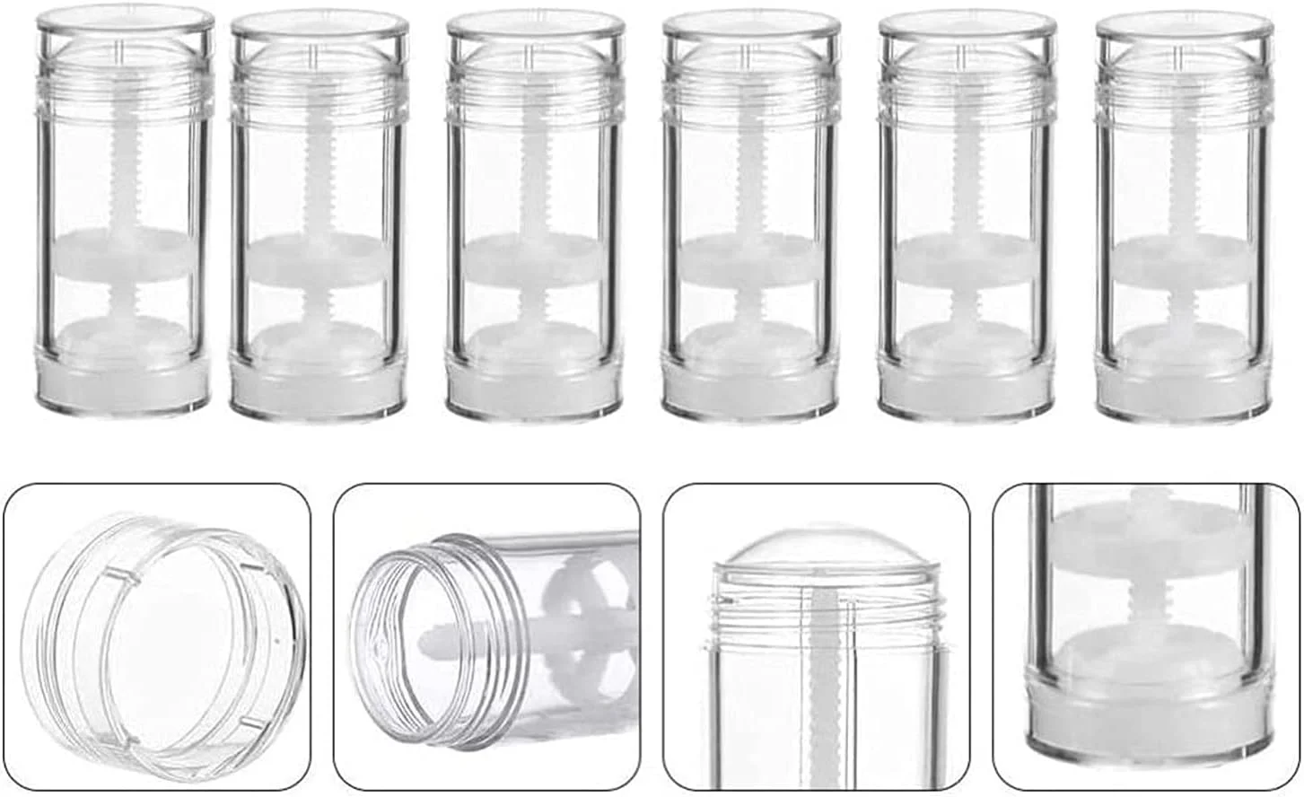 هِلثکام 10 عدد ظرف خالی دئودورانت 30 میلی لیتری، ظرف دئودورانت پلاستیکی شفاف چرخشی، بطری دئودورانت قابل پر کردن مجدد 1 اونسی، لوله های گرد بالم لب با پر شدن از پایین برای رژ لب مدادی DIY هِلثکام 10 عدد ظرف خالی دئودورانت 30 میلی لیتری، ظرف دئودورانت پلاستیکی شفاف چرخشی، بطری دئودورانت قابل پر کردن مجدد 1 اونسی، لوله های گرد بالم لب با پر شدن از پایین برای رژ لب مدادی DIY