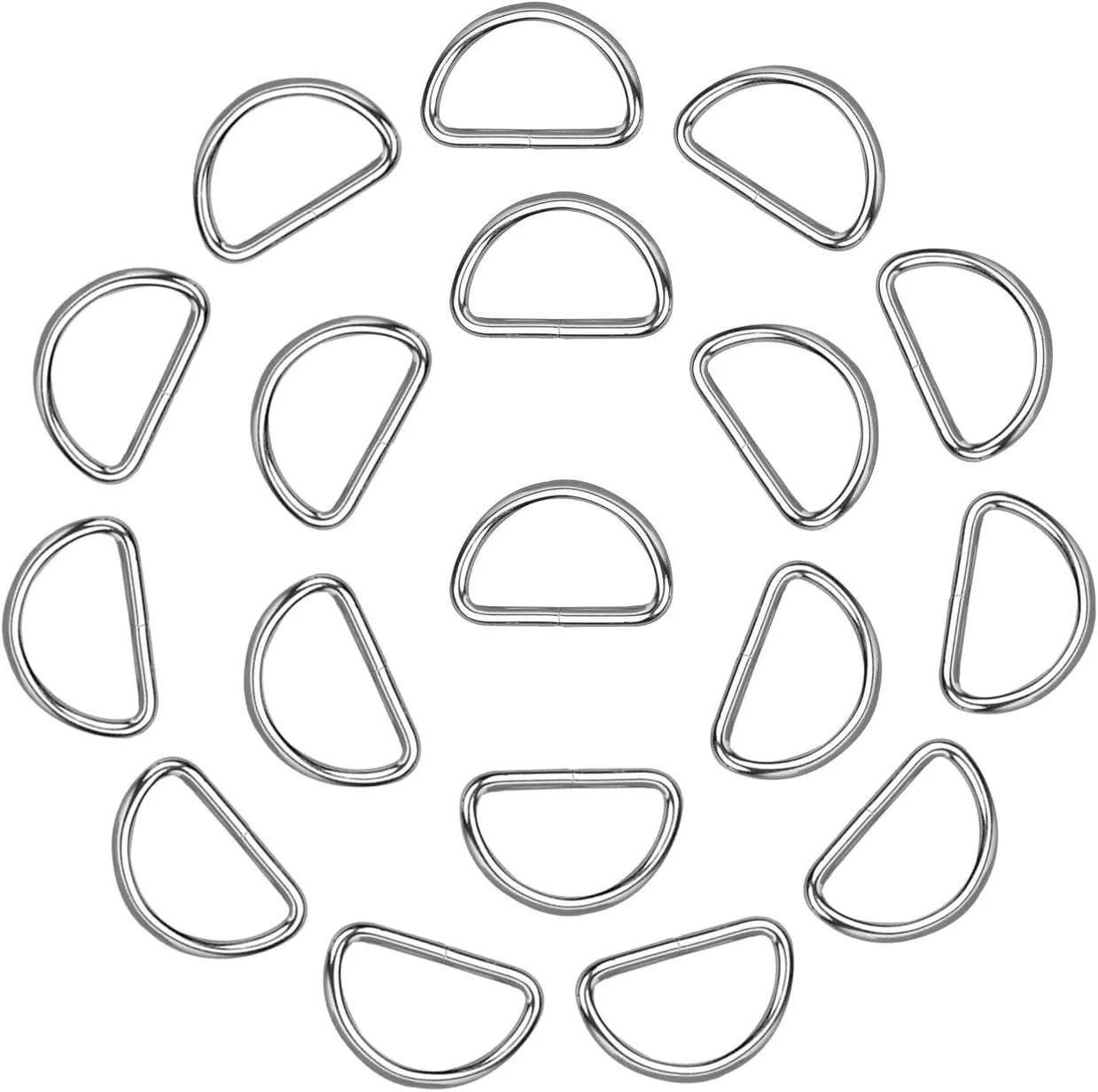 سگک فلزی مدل D-Ring بسته 10 عددی