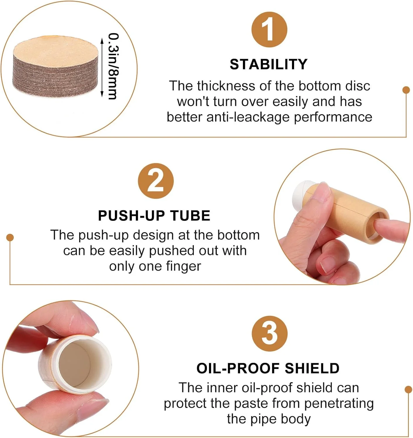 آوجساپ 25 عددی لوله های مقوایی 12 گرمی بالم لب، ظروف رژ لب، ظروف گرد قابل پر کردن مجدد برای پماد جامد، دئودورانت، ویال نمونه، نگهداری لوازم آرایشی DIY، مدل فشاری، قهوه ای آوجساپ 25 عددی لوله های مقوایی 12 گرمی بالم لب، ظروف رژ لب، ظروف گرد قابل پر کردن مجدد برای پماد جامد، دئودورانت، ویال نمونه، نگهداری لوازم آرایشی DIY، مدل فشاری، قهوه ای