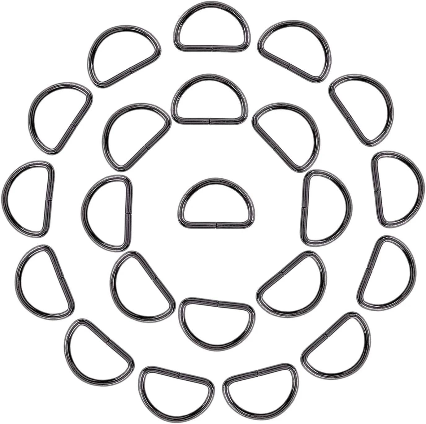 سگک فلزی مدل D-Ring بسته 10 عددی