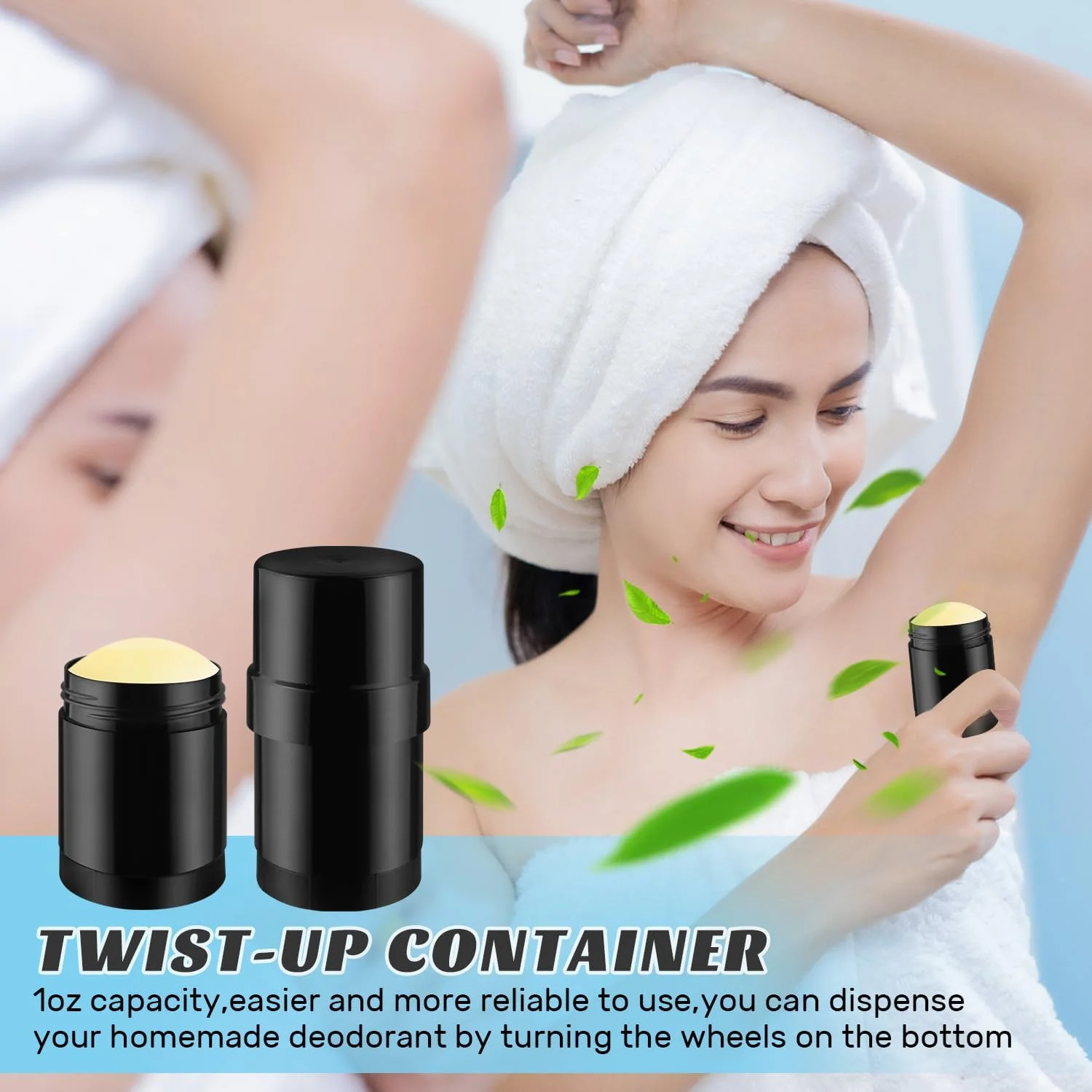 DMuuuDM بسته 15 عددی ظرف های پلاستیکی دئودورانت 30 میلی لیتری، ظرف استوانه ای خالی چرخشی برای دئودورانت خانگی، استیک صابون اصلاح، بالم پاشنه پا، لوسیون جامد - پر کردن از بالا، مشکی DMuuuDM بسته 15 عددی ظرف های پلاستیکی دئودورانت 30 میلی لیتری، ظرف استوانه ای خالی چرخشی برای دئودورانت خانگی، استیک صابون اصلاح، بالم پاشنه پا، لوسیون جامد - پر کردن از بالا، مشکی