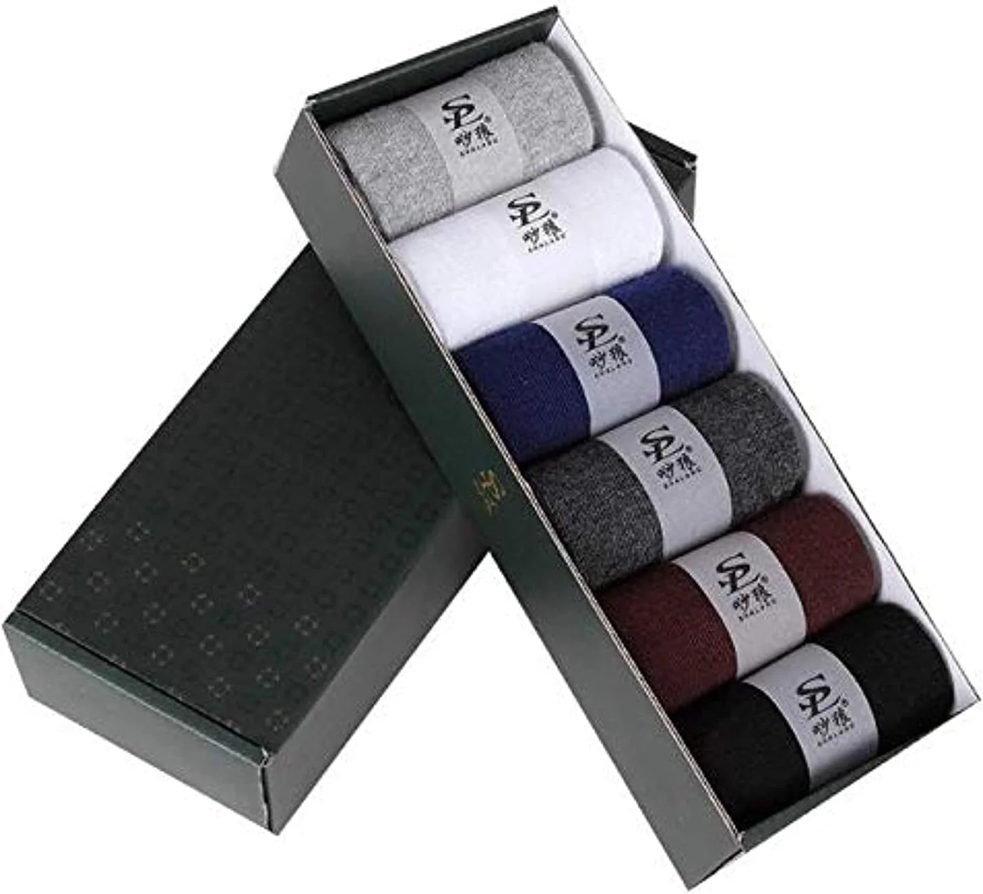 6 pairs of men's deodorant and sweat-absorbent cotton stockings