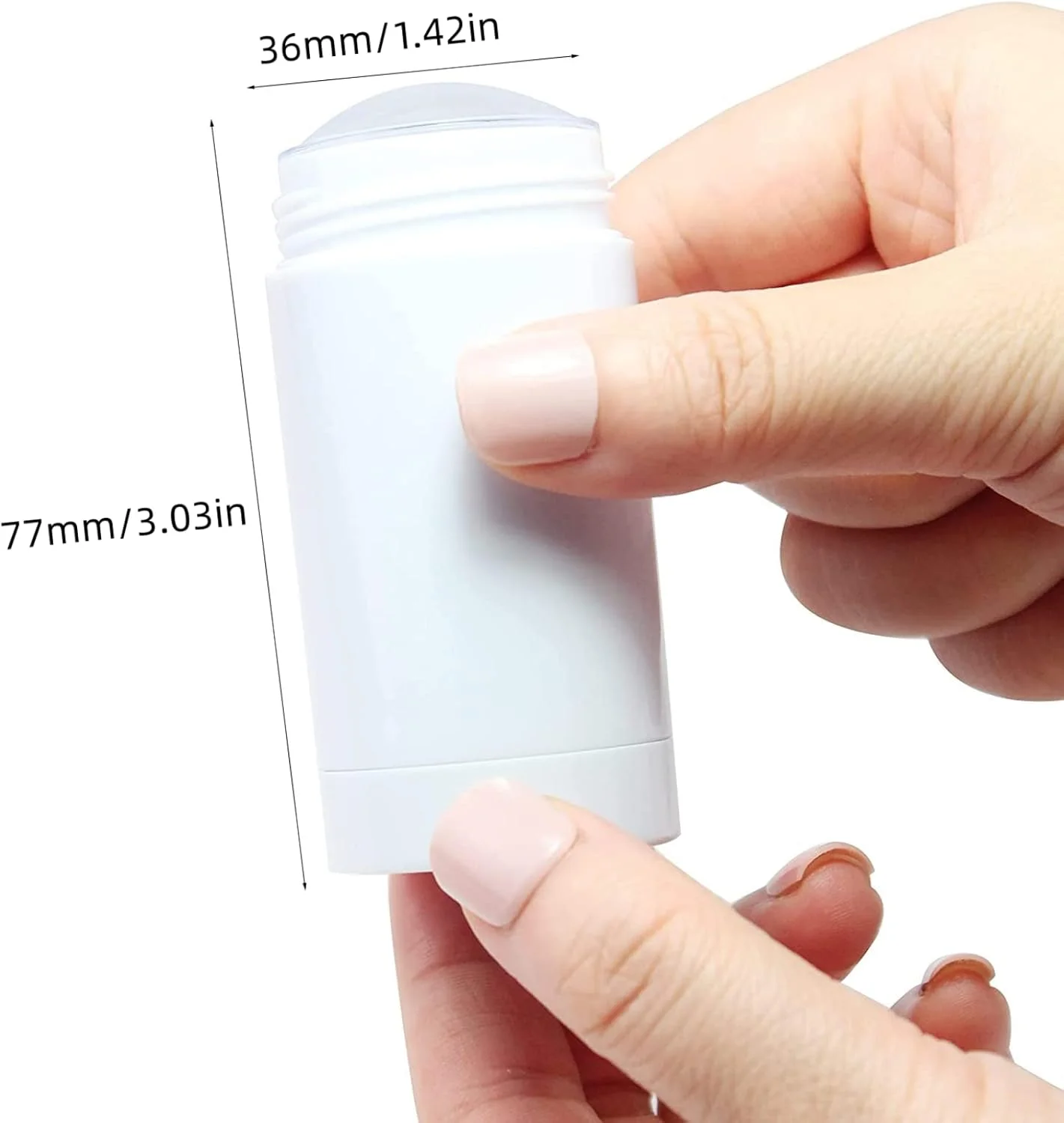 ظرف های خالی دئودورانت گرد مینسیلی، بسته 10 عددی، 30 میلی لیتری، ظرف پلاستیکی چرخشی برای پر کردن دئودورانت، لوله های سفید بالم لب، بطری های دئودورانت قابل شارژ 1 اونسی، دئودورانت رژ لب مدادی