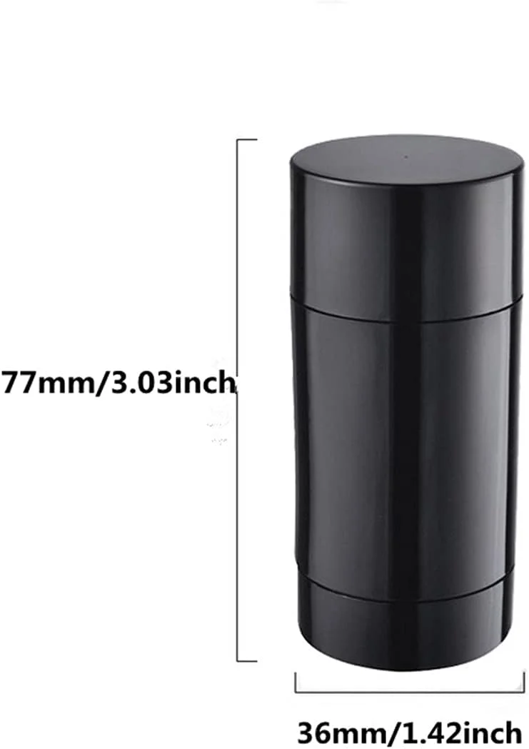 ظروف خالی دئودورانت گرد Healthcom، بسته 10 عددی، 30 میلی لیتری، ظرف استیک پرکننده چرخشی 1 اونسی، بطری های دئودورانت پلاستیکی، لوله بالم لب قابل شارژ برای رژ لب، مداد شمعی، چسب لب، ساخت دئودورانت شخصی