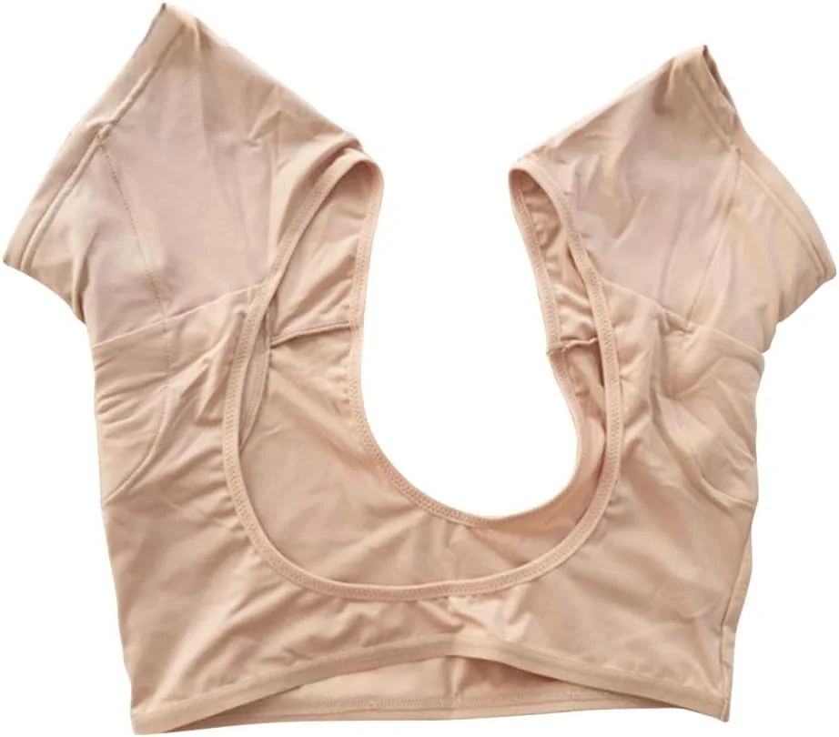 ZHANGZONG Underarm Armpit Sweat Pads Armpit Guard Shields Absorbing Sweat Deodorant Underwear Vest for Women (Skin Color Size L)