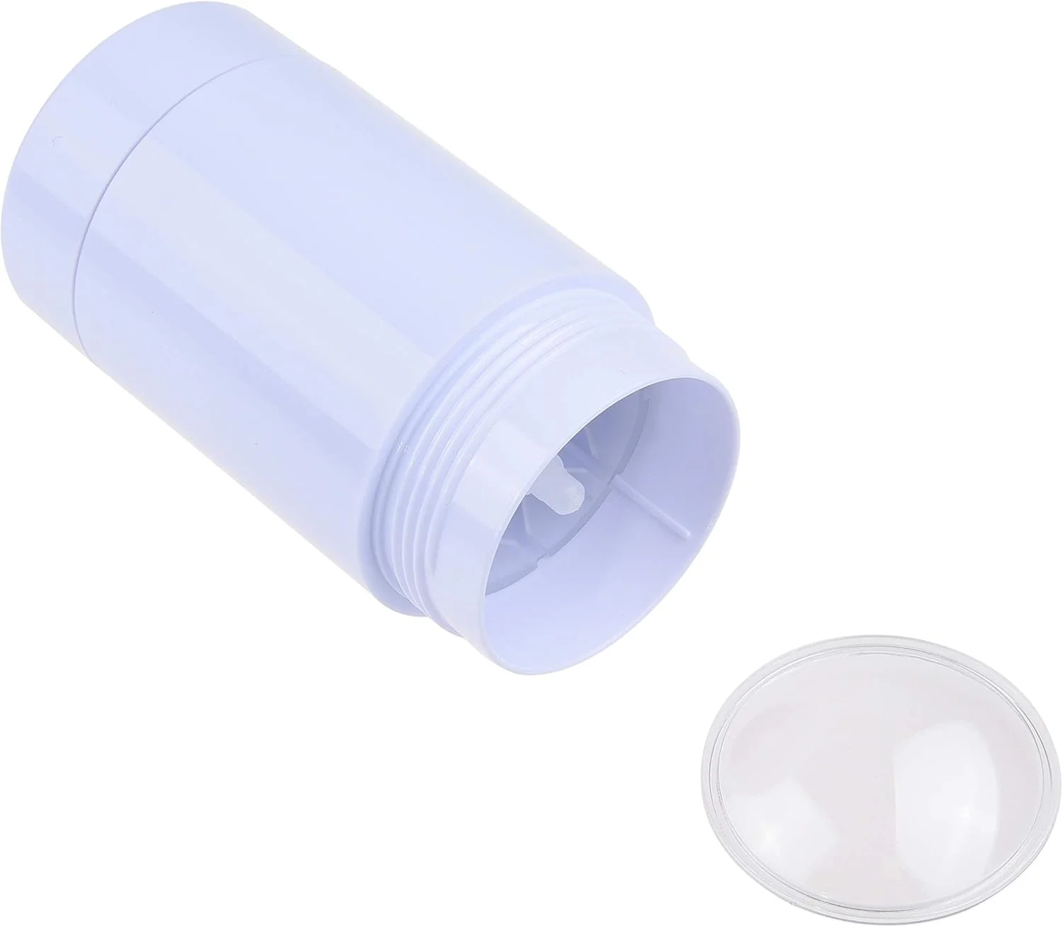 ظروف خالی دئودورانت Kare & Kind با درب (بسته 4 عددی) - 75 میلی لیتر - پر کردن از بالا با مکانیزم چرخشی - 6 برچسب قابل نوشتن - لوله های لوازم آرایشی قابل پر کردن برای بالم لب، عطر جامد، صابون و غیره - (سفید)