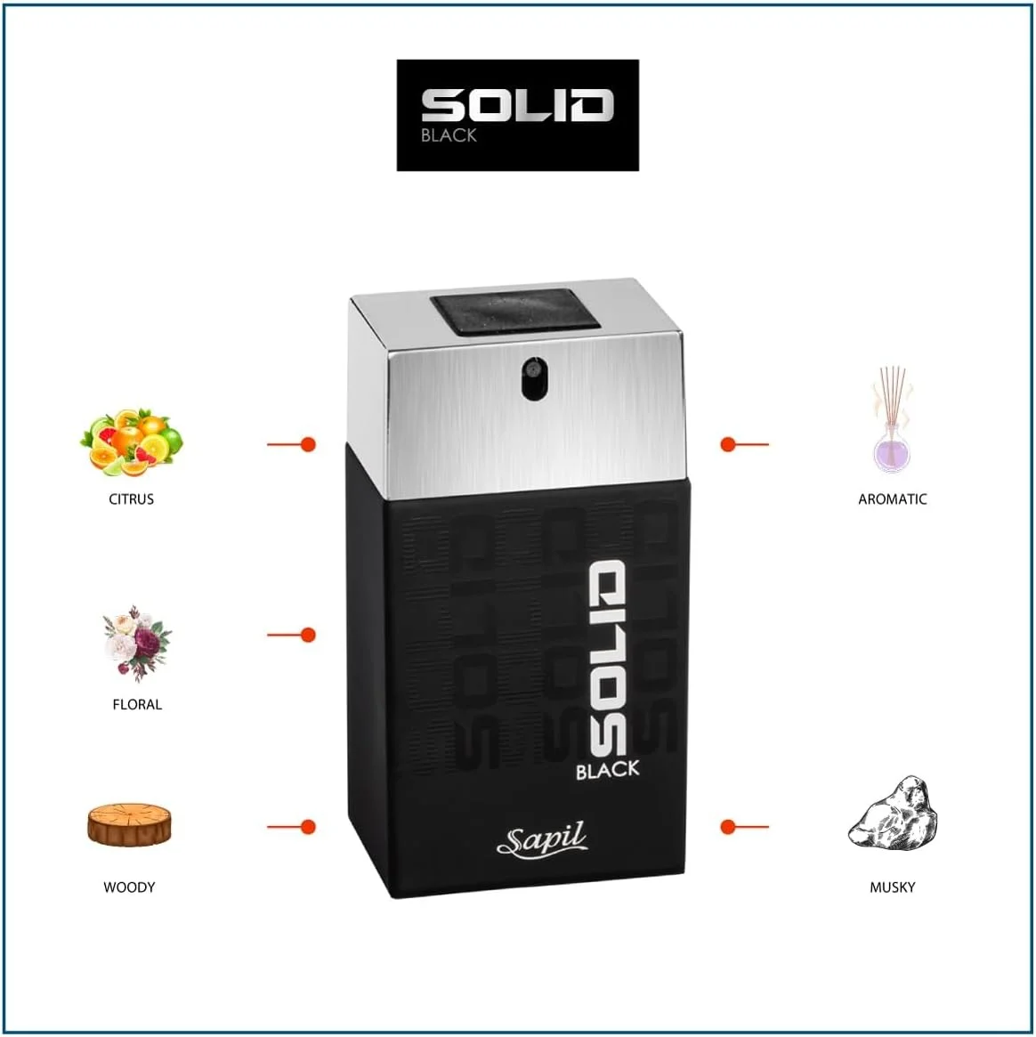 ادکلن مردانه ساپیل مدل Solid Black حجم 100 میلی لیتر ادکلن مردانه ساپیل مدل Solid Black حجم 100 میلی لیتر