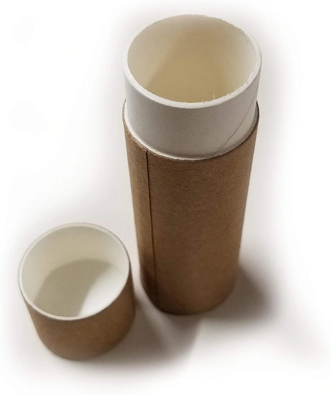 ظروف خالی دئودورانت مقوایی DIY - مدل فشاری، پر شونده از بالا، قابل استفاده مجدد و تجزیه پذیر 30 گرمی (بسته 6 عددی) قهوه ای