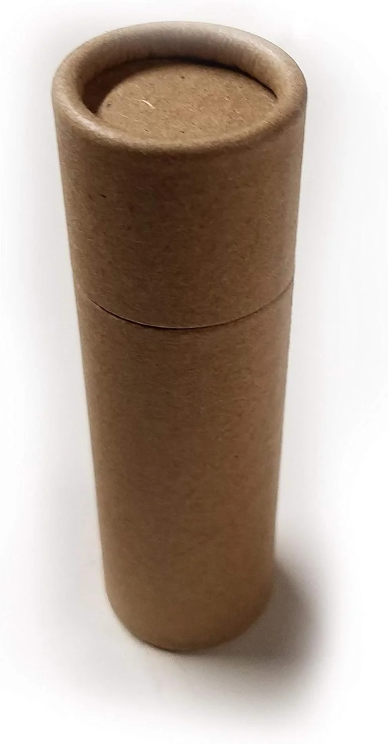 ظروف خالی دئودورانت مقوایی DIY - مدل فشاری، پر شونده از بالا، قابل استفاده مجدد و تجزیه پذیر 30 گرمی (بسته 6 عددی) قهوه ای