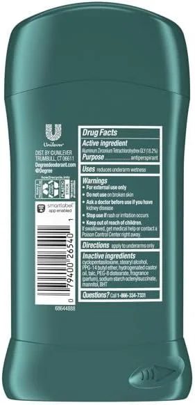 Degree Men Anti-Perspirant Cool Rush - 2.7 oz, Pack of 5 Degree Men Anti-Perspirant Cool Rush - 2.7 oz, Pack of 5
