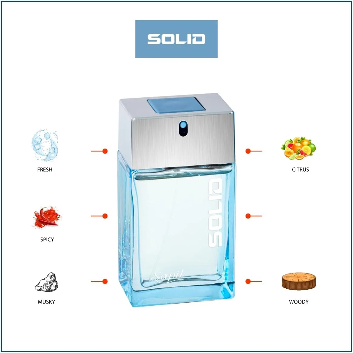 ادکلن مردانه ساپیل مدل Solid حجم 100 میلی لیتر ادکلن مردانه ساپیل مدل Solid حجم 100 میلی لیتر