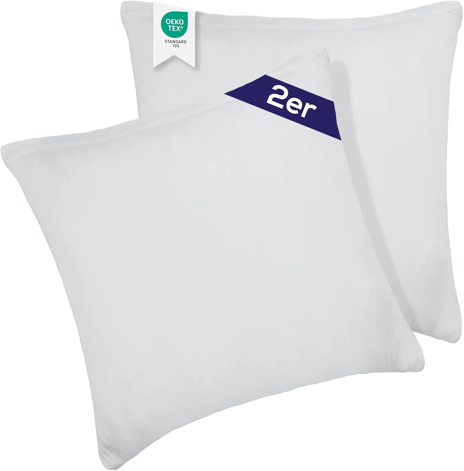 روبالشی باربونس 80 در 80 سانتی متر، ست 2 عددی - 165 گرم بر متر مربع، روبالشی دارای گواهی Oeko-Tex، روکش کوسن نرم 100% پنبه ای جرسی با زیپ (80 در 80 - سفید) روبالشی باربونس 80 در 80 سانتی متر، ست 2 عددی - 165 گرم بر متر مربع، روبالشی دارای گواهی Oeko-Tex، روکش کوسن نرم 100% پنبه ای جرسی با زیپ (80 در 80 - سفید)