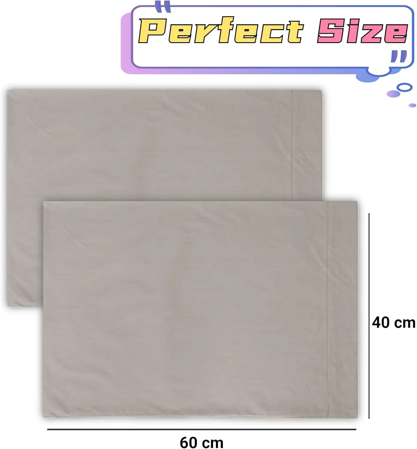 Baby Amabc Cushion Cover 40 x 60 cm (Set of 2) – 100% Jersey Cotton Pillowcases – Toddler Pillowcases for Pillow 60 x 40 cm – Cushion Cover – Pillow Case – Resistant and Hypoallergenic Grey Baby Amabc Cushion Cover 40 x 60 cm (Set of 2) – 100% Jersey Cotton Pillowcases – Toddler Pillowcases for Pillow 60 x 40 cm – Cushion Cover – Pillow Case – Resistant and Hypoallergenic Grey
