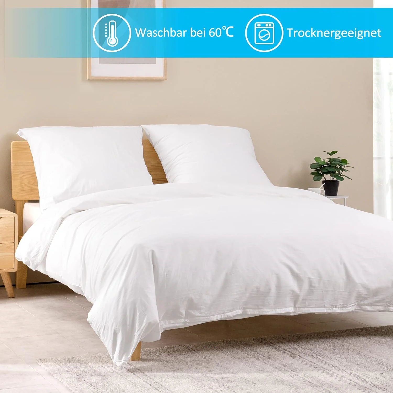 ست 2 عددی روکش کوسن ATsense، 40 × 40 سانتی متر، 100% پنبه، روکش بالش سفید، نرم و ضد حساسیت، دارای گواهینامه Oeko-Tex، روکش کوسن با زیپ، مناسب برای افراد مبتلا به آلرژی ست 2 عددی روکش کوسن ATsense، 40 × 40 سانتی متر، 100% پنبه، روکش بالش سفید، نرم و ضد حساسیت، دارای گواهینامه Oeko-Tex، روکش کوسن با زیپ، مناسب برای افراد مبتلا به آلرژی