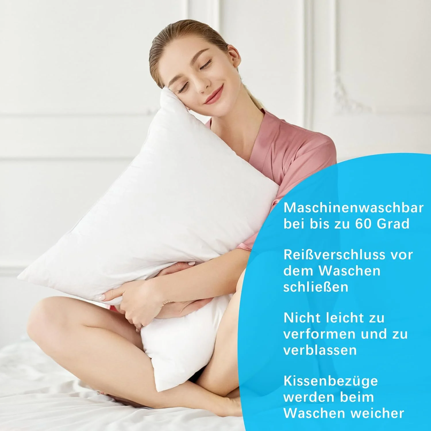 ست 2 عددی روکش کوسن ATsense، 40 × 40 سانتی متر، 100% پنبه، روکش بالش سفید، نرم و ضد حساسیت، دارای گواهینامه Oeko-Tex، روکش کوسن با زیپ، مناسب برای افراد مبتلا به آلرژی ست 2 عددی روکش کوسن ATsense، 40 × 40 سانتی متر، 100% پنبه، روکش بالش سفید، نرم و ضد حساسیت، دارای گواهینامه Oeko-Tex، روکش کوسن با زیپ، مناسب برای افراد مبتلا به آلرژی