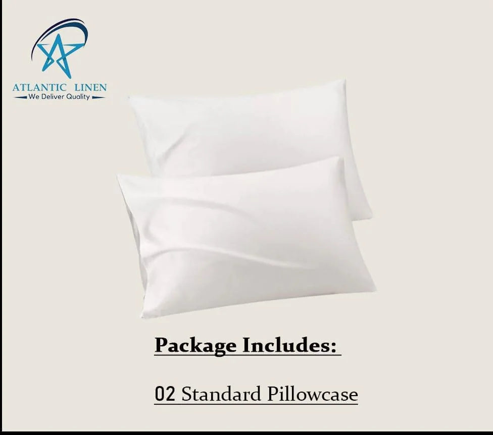 روکش بالش لوکس آتلانتیک لینن 500 نخ، 100% پنبه شامل 2 عدد روبالشی 50x75 سانتی متر با بستن پاکتی زیبا (سفید، روبالشی استاندارد) روکش بالش لوکس آتلانتیک لینن 500 نخ، 100% پنبه شامل 2 عدد روبالشی 50x75 سانتی متر با بستن پاکتی زیبا (سفید، روبالشی استاندارد)