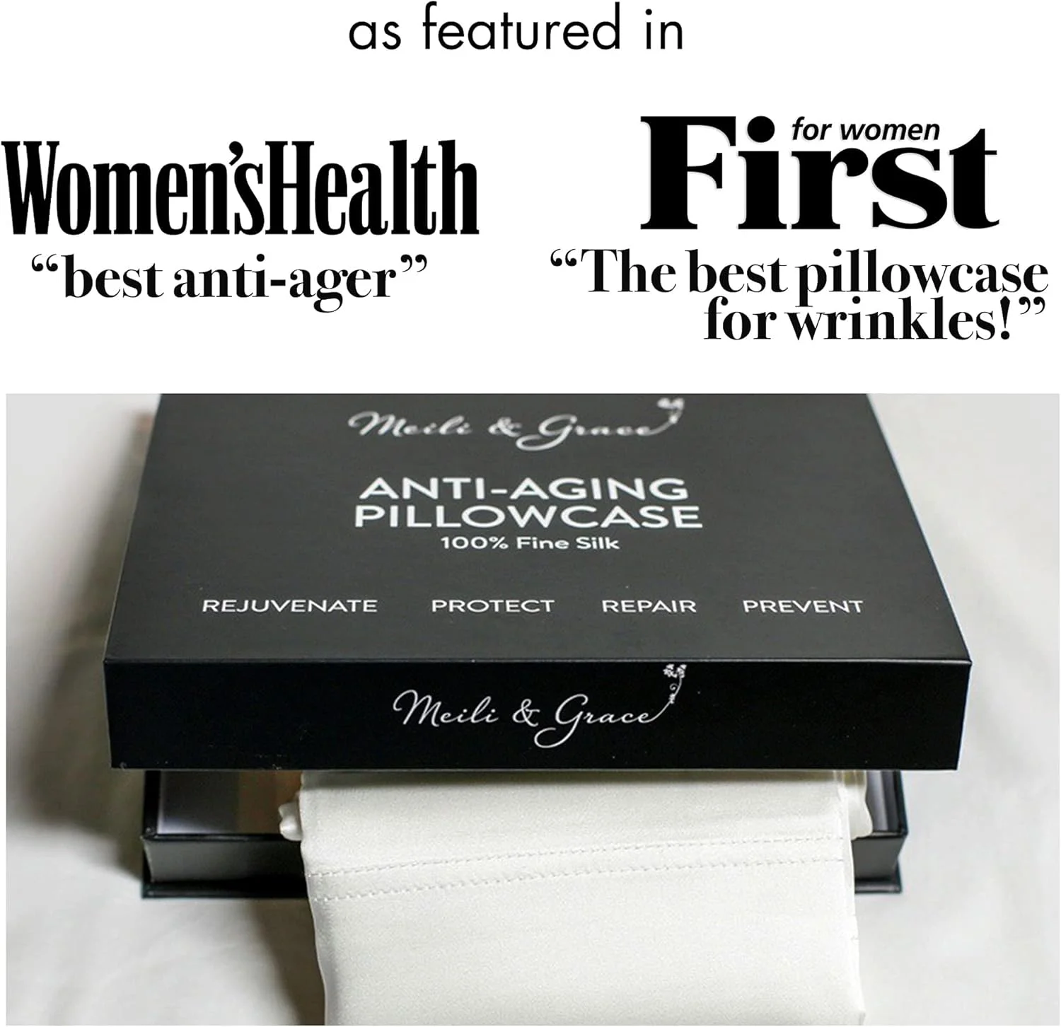 روبالشتی ضد پیری (کینگ) - ابریشم از میلی و گریس - بهترین ابریشم برای صورت و موهای شما - از ایجاد چروک پنجه کلاغی + چروک پیشانی + خطوط ریز جلوگیری می کند. وز و گره خوردگی مو را از بین می برد.