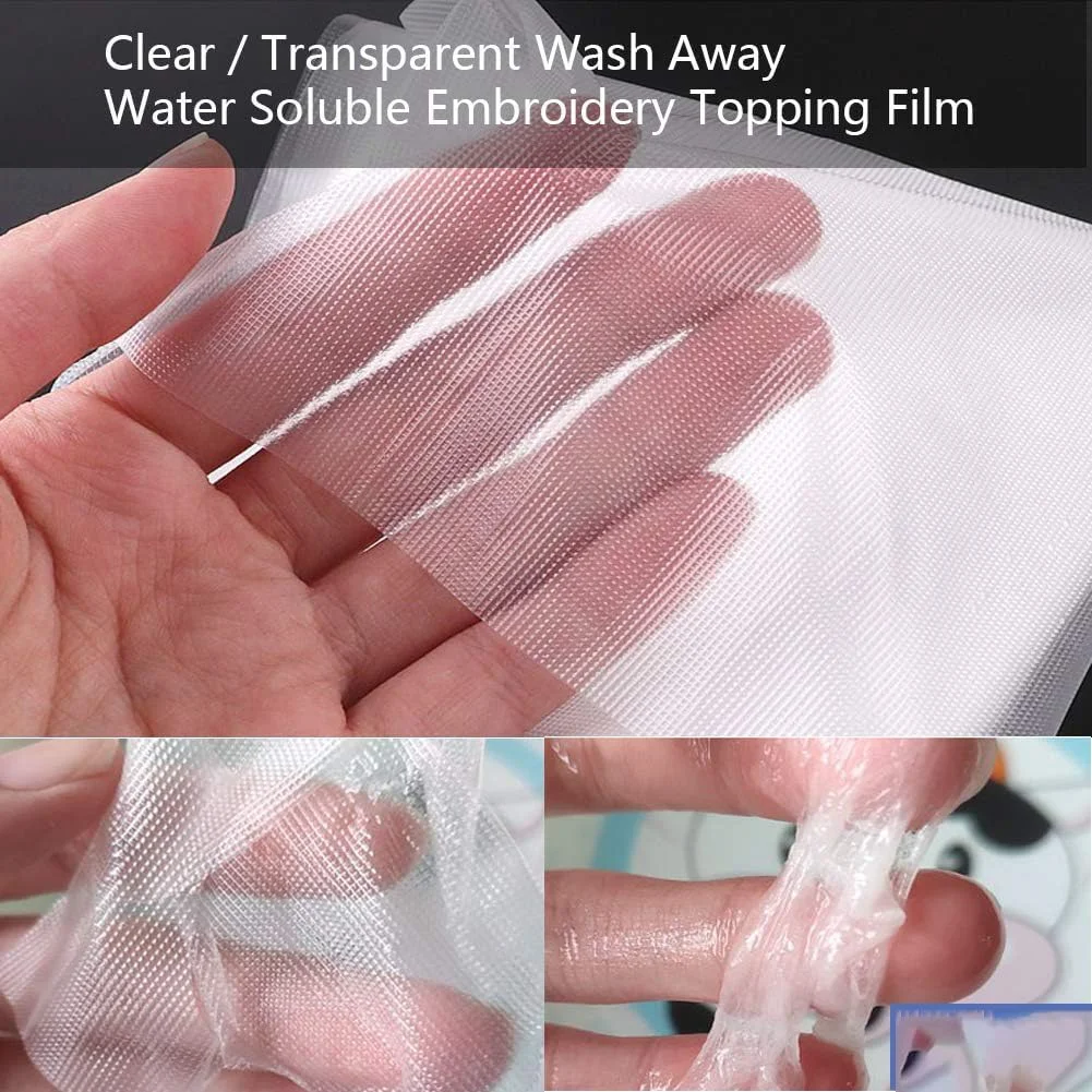 TERRIFI Water Soluble Stabilizer for Embroidery - Clear Topping Film (12"x30yd Roll) - Dissolves Completely for Machine Embroidery Stabilizer and Hand Sewing TERRIFI Water Soluble Stabilizer for Embroidery - Clear Topping Film (12"x30yd Roll) - Dissolves Completely for Machine Embroidery Stabilizer and Hand Sewing