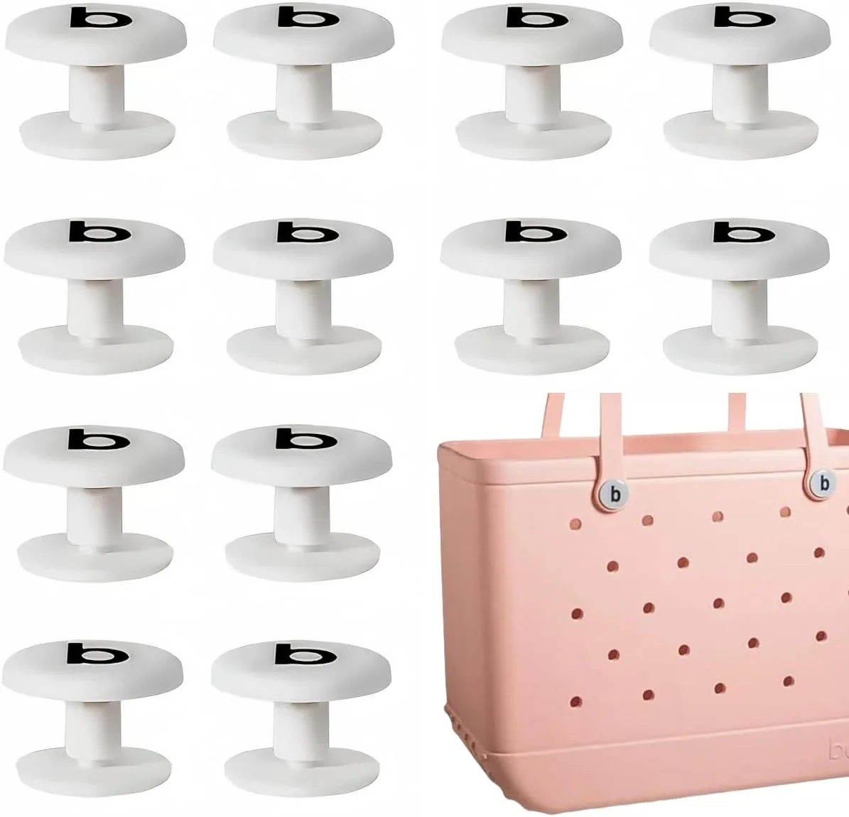susuling 12 Sets Rivets of Bogg Bag Accessories, Replacement Buttons Compatible with Beach Tote Handles