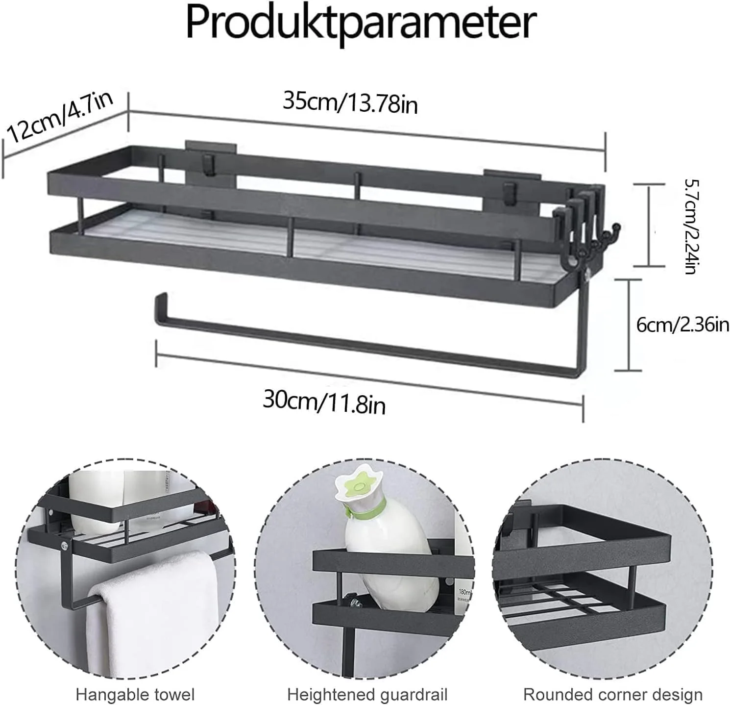 قفسه های شناور مشکی ZHHMl، قفسه ادویه دیواری، سازمان دهنده آویزان ادویه با نگهدارنده حوله کاغذی و قلاب برای آشپزخانه/حمام قفسه های شناور مشکی ZHHMl، قفسه ادویه دیواری، سازمان دهنده آویزان ادویه با نگهدارنده حوله کاغذی و قلاب برای آشپزخانه/حمام
