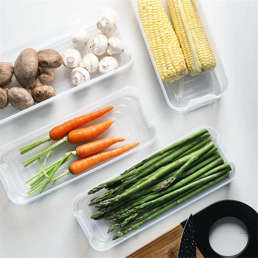 ارگانایزر یخچال YumLock WBY، ظرف نگهداری مواد غذایی، ارگانایزر کشویی یخچال آشپزخانه Wambory با قابلیت چیدن روی هم، مقاوم در برابر حرارت و سرما، ساخته شده از مواد PP بدون BPA (3 طبقه)