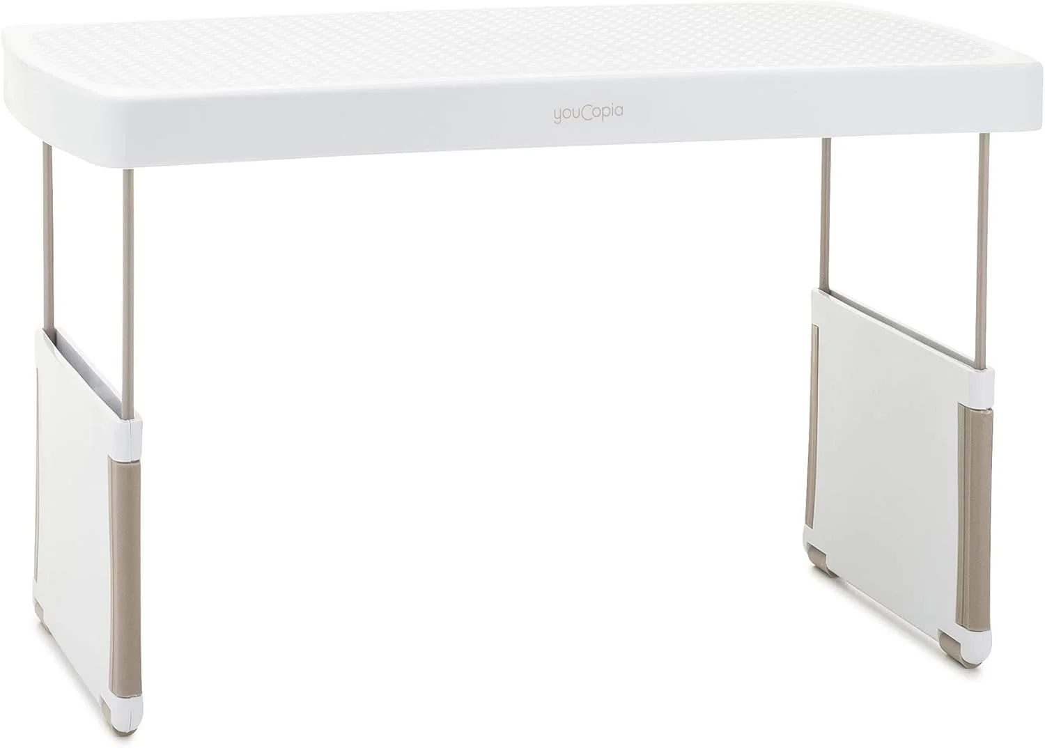 قفسه ارگانایزر کابینت آشپزخانه YouCopia StoreMore با قابلیت افزایش فضا، قفسه قابل تنظیم 13 اینچی برای فنجان، لیوان، بطری، بادوام و صرفه جویی در فضا، سفید - 50089 قفسه ارگانایزر کابینت آشپزخانه YouCopia StoreMore با قابلیت افزایش فضا، قفسه قابل تنظیم 13 اینچی برای فنجان، لیوان، بطری، بادوام و صرفه جویی در فضا، سفید - 50089
