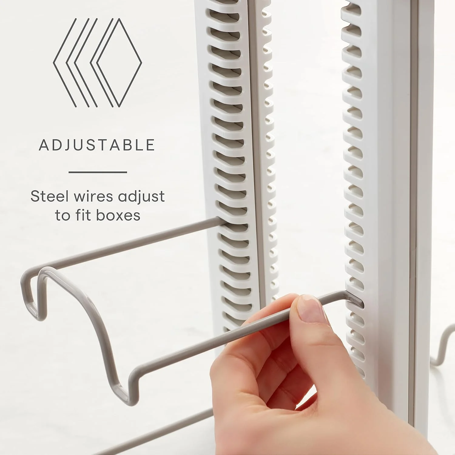 نگهدارنده جعبه های فویل، کیسه و پلاستیک YouCopia WrapStand، قابل تنظیم برای کابینت آشپزخانه و سازماندهی انبار، نصب سریع، سفید - 50173