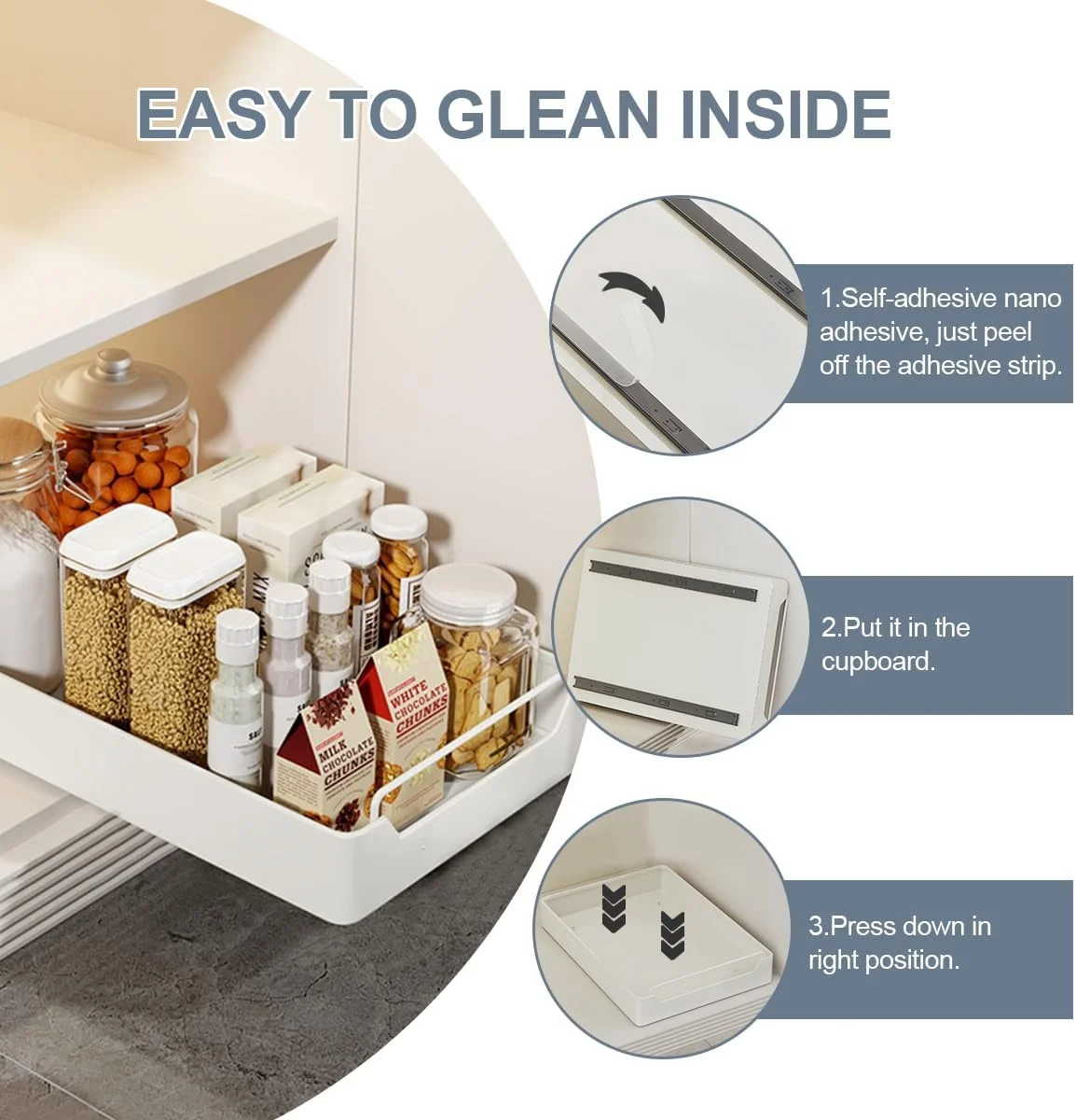 ارگانایزر کابینت کشویی Yoqiren ثابت شده با فیلم نانو چسبی، قفسه های کشویی انبار برای کابینت آشپزخانه، ارگانایزر کابینت کشویی 1 بسته (25 سانتی متر) ارگانایزر کابینت کشویی Yoqiren ثابت شده با فیلم نانو چسبی، قفسه های کشویی انبار برای کابینت آشپزخانه، ارگانایزر کابینت کشویی 1 بسته (25 سانتی متر)