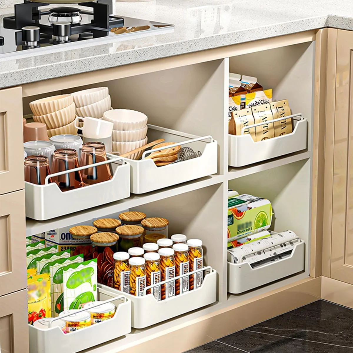 ارگانایزر کابینت کشویی Yoqiren ثابت شده با فیلم نانو چسبی، قفسه های کشویی انبار برای کابینت آشپزخانه، ارگانایزر کابینت کشویی 1 بسته (25 سانتی متر) ارگانایزر کابینت کشویی Yoqiren ثابت شده با فیلم نانو چسبی، قفسه های کشویی انبار برای کابینت آشپزخانه، ارگانایزر کابینت کشویی 1 بسته (25 سانتی متر)