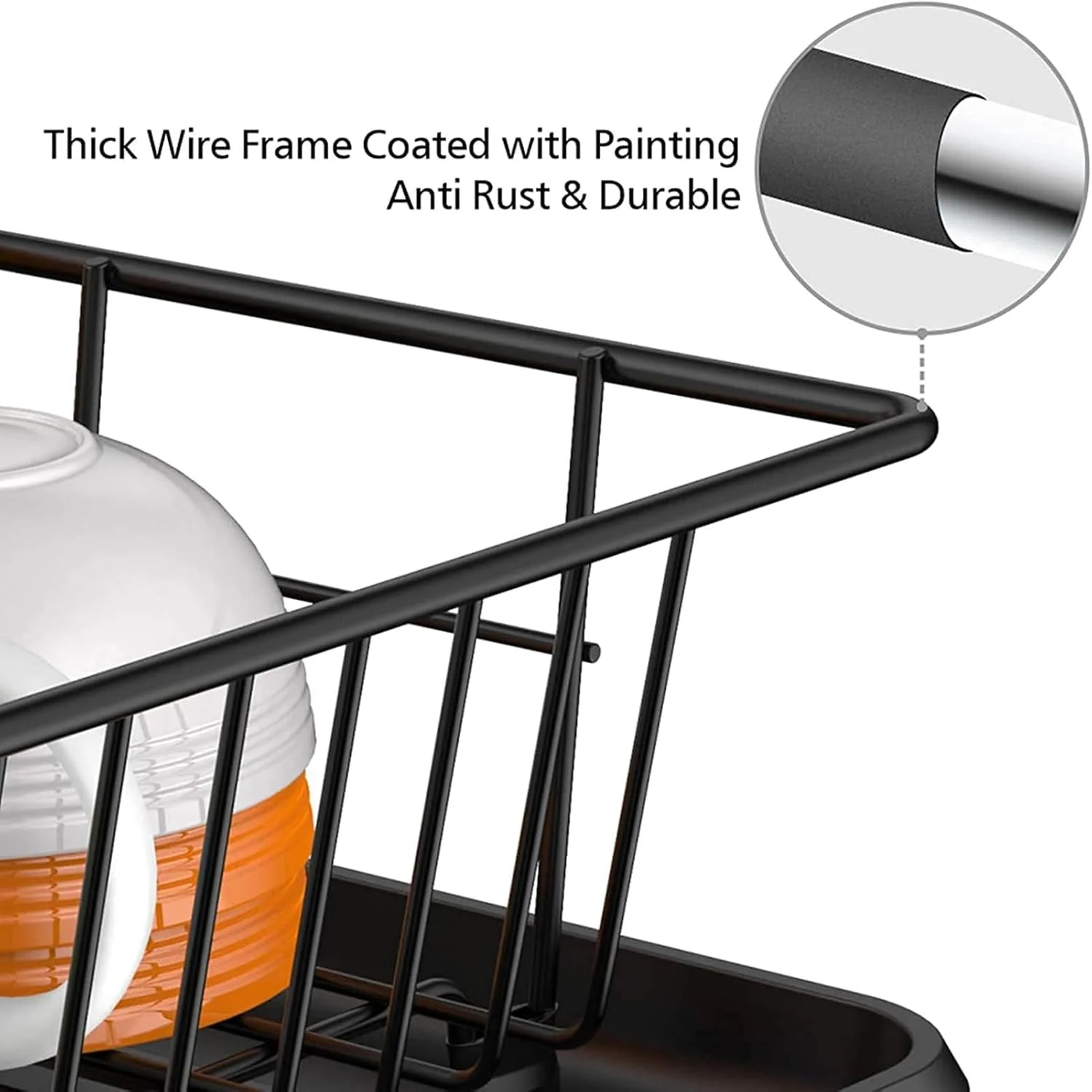 آبچکان ظروف YHOME، آبچکان 2 طبقه برای روی کابینت آشپزخانه، پایه خشک کن ظروف با آبگیر، آبچکان سینک با تخته برش جداشدنی، قفسه نگهداری کاسه، سازمان دهنده بشقاب، جا قاشقی آبچکان ظروف YHOME، آبچکان 2 طبقه برای روی کابینت آشپزخانه، پایه خشک کن ظروف با آبگیر، آبچکان سینک با تخته برش جداشدنی، قفسه نگهداری کاسه، سازمان دهنده بشقاب، جا قاشقی