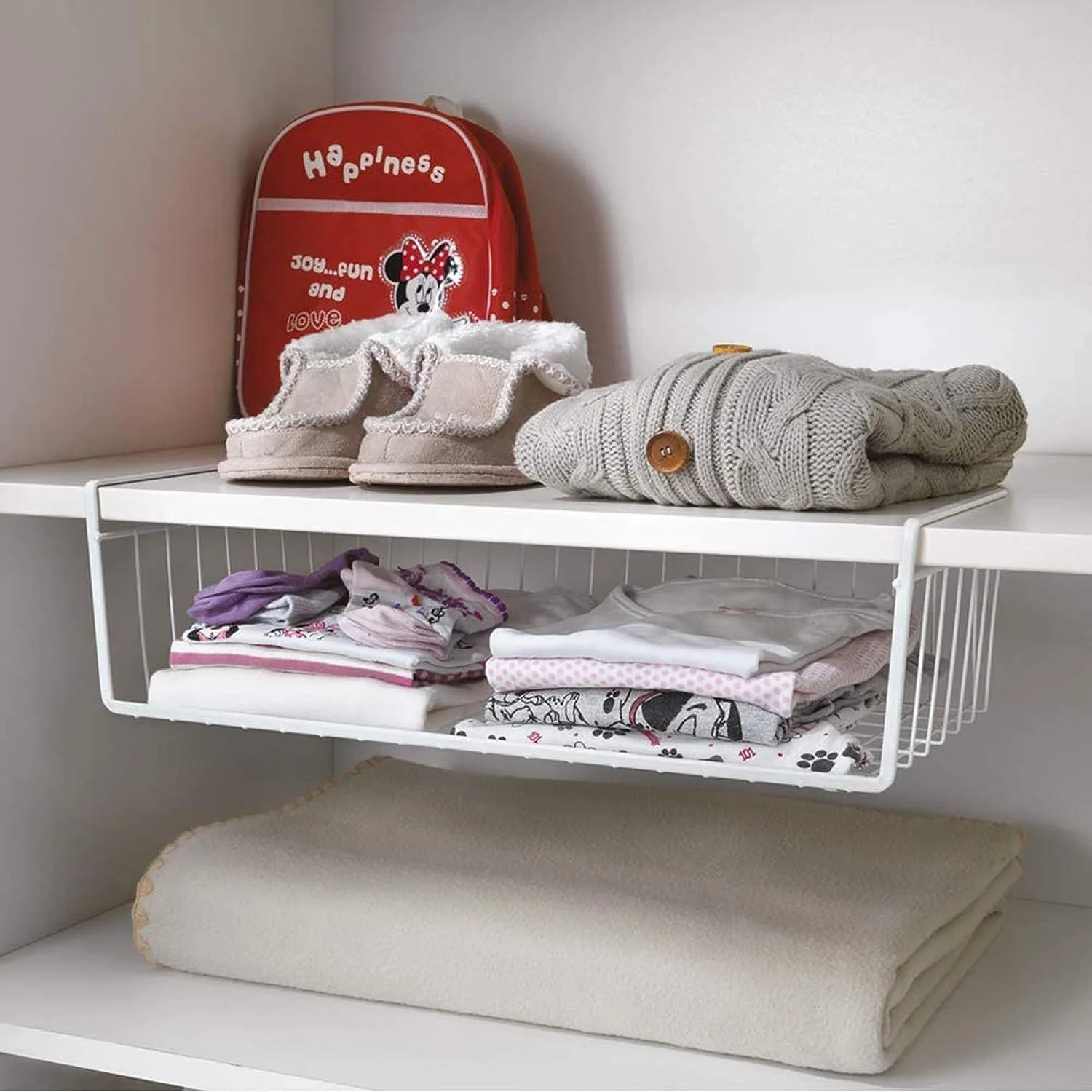 سبد ذخیره سازی زیر قفسه آشپزخانه YumLock، بسته 2 عددی بزرگ - قفسه سازمان دهنده فلزی سبک وزن 40 X 26 X 14 سانتی متر (نقره ای) سبد ذخیره سازی زیر قفسه آشپزخانه YumLock، بسته 2 عددی بزرگ - قفسه سازمان دهنده فلزی سبک وزن 40 X 26 X 14 سانتی متر (نقره ای)