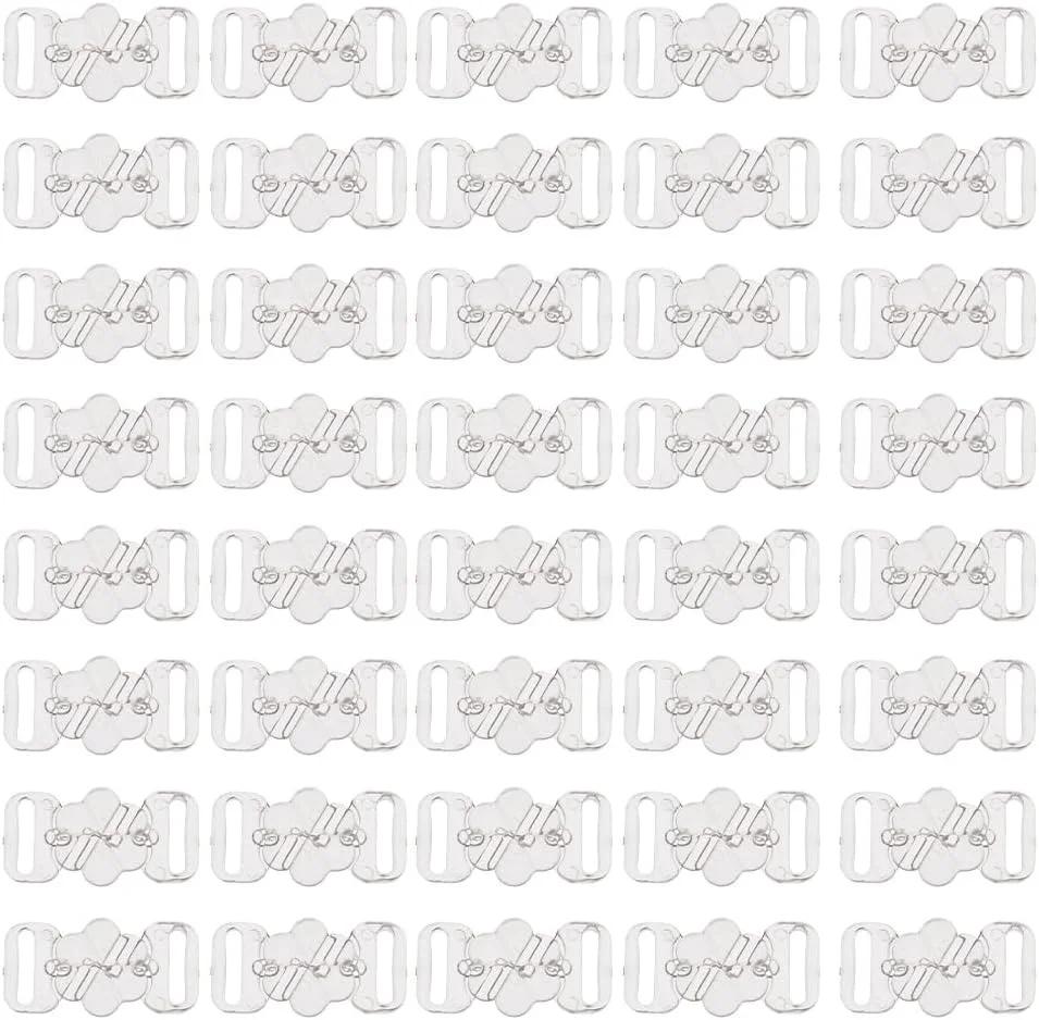 SUPERFINDINGS 60 عدد گیره سوتین جایگزین آلیاژ روی نقره ای گیره بیکینی بستن لباس زیر قفل سوتین جلو