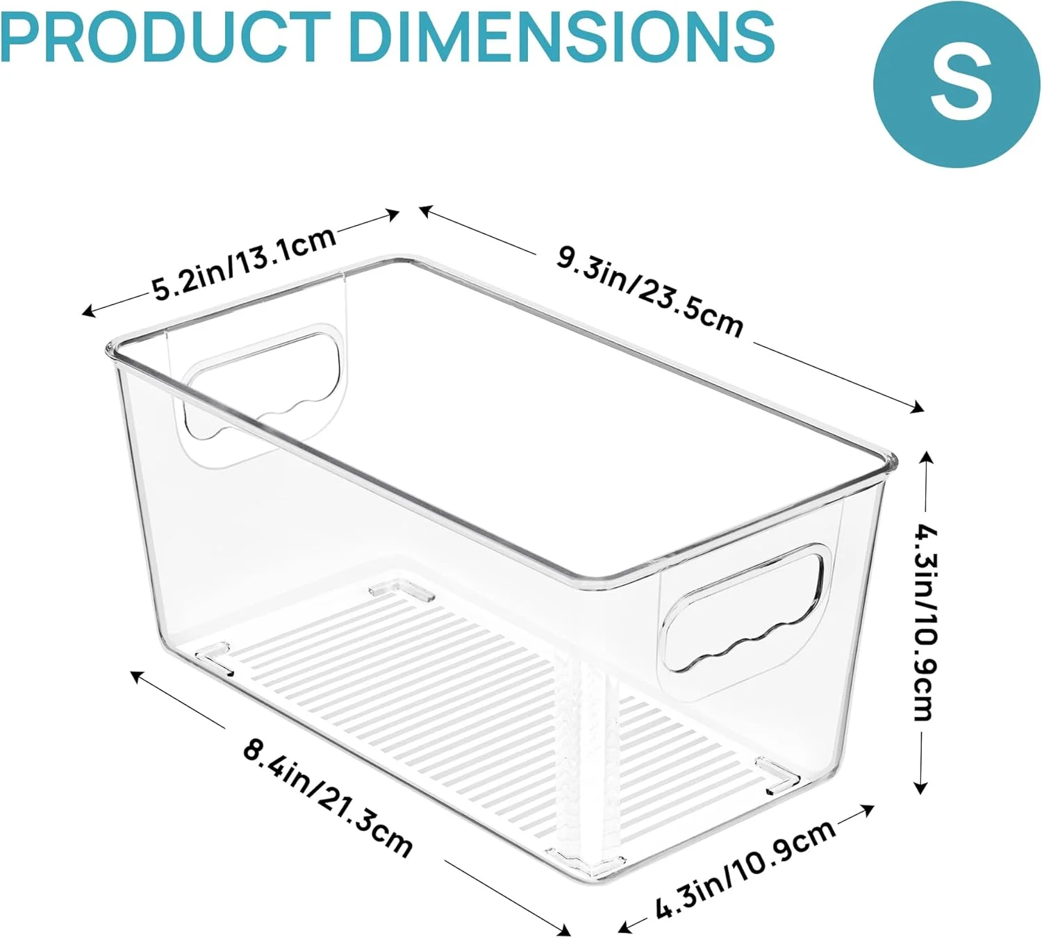 بسته 6 عددی ظروف سازمان دهنده پلاستیکی شفاف Vtopmart، ظروف نگهداری مواد غذایی با دستگیره برای یخچال، کابینت، آشپزخانه، پیشخوان، قفسه، سازماندهی فریزر، بدون BPA، کوچک بسته 6 عددی ظروف سازمان دهنده پلاستیکی شفاف Vtopmart، ظروف نگهداری مواد غذایی با دستگیره برای یخچال، کابینت، آشپزخانه، پیشخوان، قفسه، سازماندهی فریزر، بدون BPA، کوچک