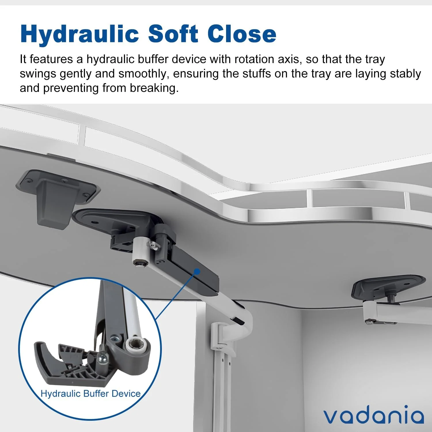 ارگانایزر چرخشی کابینت کنج کور VADANIA، مناسب برای کابینت های 90 سانتی متری، 2 طبقه سینی چرخشی، با مکانیزم آرام بند، بازشو راست ارگانایزر چرخشی کابینت کنج کور VADANIA، مناسب برای کابینت های 90 سانتی متری، 2 طبقه سینی چرخشی، با مکانیزم آرام بند، بازشو راست