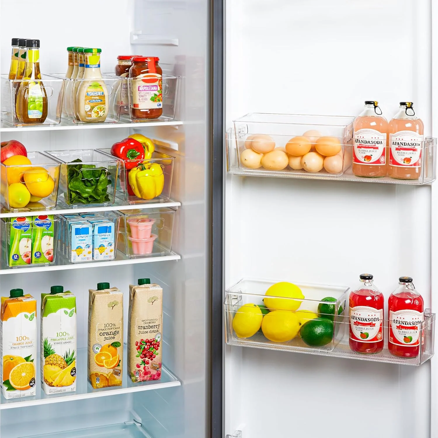 بسته 6 عددی ظروف سازمان دهنده پلاستیکی شفاف Vtopmart، ظروف نگهداری مواد غذایی با دستگیره برای یخچال، کابینت، آشپزخانه، پیشخوان، قفسه، سازماندهی فریزر، بدون BPA، کوچک بسته 6 عددی ظروف سازمان دهنده پلاستیکی شفاف Vtopmart، ظروف نگهداری مواد غذایی با دستگیره برای یخچال، کابینت، آشپزخانه، پیشخوان، قفسه، سازماندهی فریزر، بدون BPA، کوچک