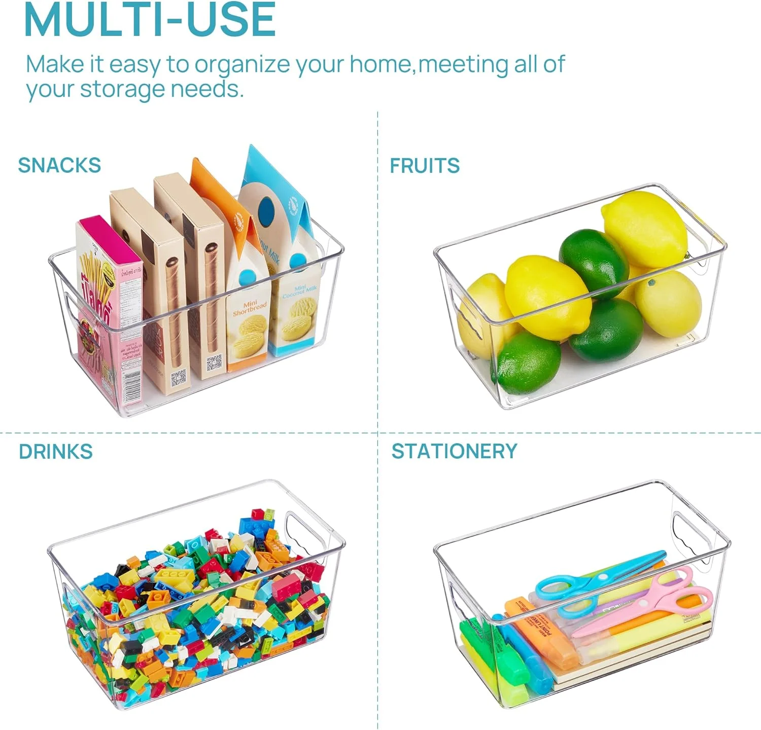 بسته 6 عددی ظروف سازمان دهنده پلاستیکی شفاف Vtopmart، ظروف نگهداری مواد غذایی با دستگیره برای یخچال، کابینت، آشپزخانه، پیشخوان، قفسه، سازماندهی فریزر، بدون BPA، کوچک بسته 6 عددی ظروف سازمان دهنده پلاستیکی شفاف Vtopmart، ظروف نگهداری مواد غذایی با دستگیره برای یخچال، کابینت، آشپزخانه، پیشخوان، قفسه، سازماندهی فریزر، بدون BPA، کوچک