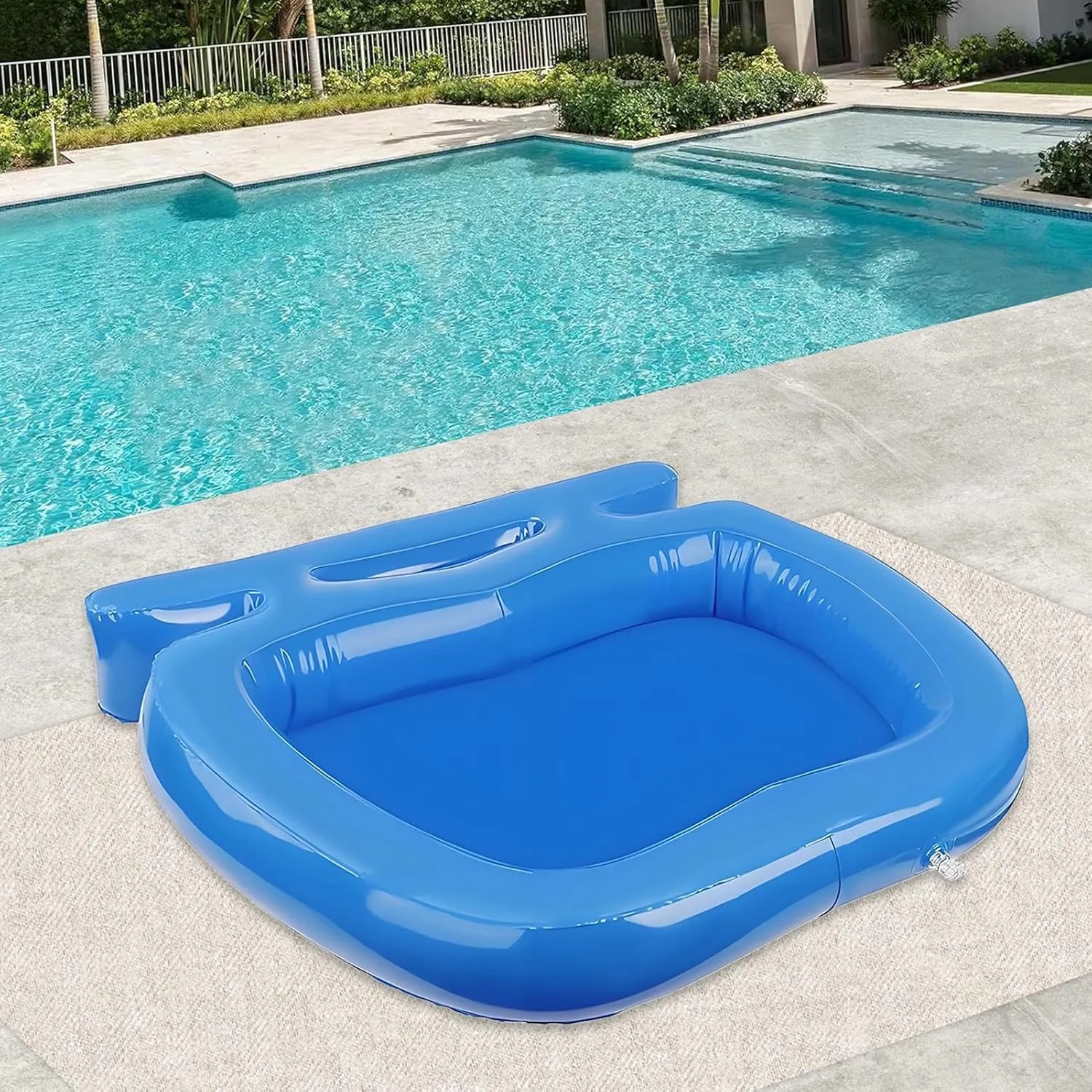 حوضچه آب پا استخر - وان شستشوی پا، حوضچه سبک وزن قابل حمل برای بهداشت اسپا در فضای باز، نردبان پشتی، تمیز کردن و آماده سازی شنا قبل از ورود