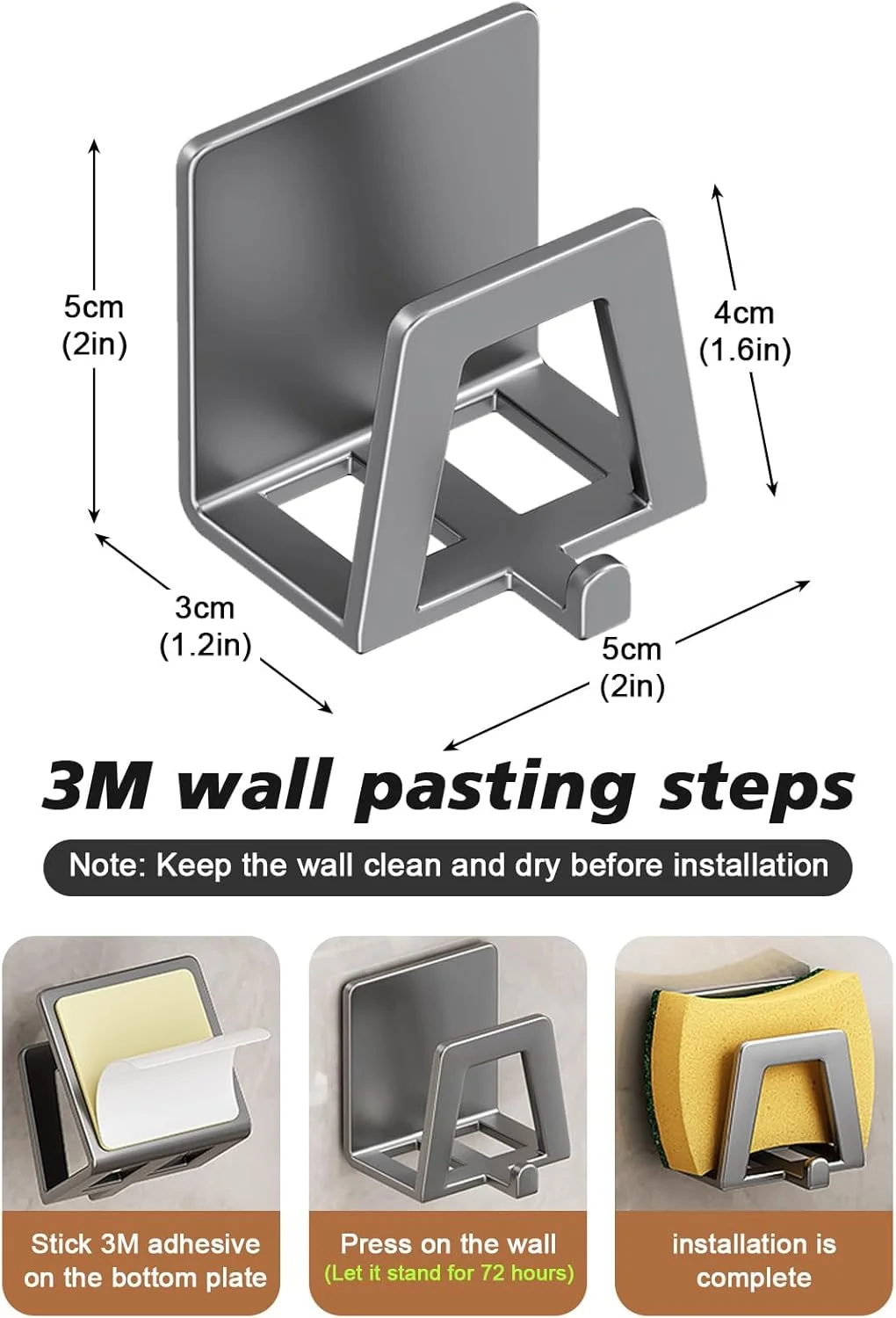 مجموعه 8 عددی نگهدارنده درب قابلمه URbazaar، آویز درب کابینت قابل نصب روی دیوار برای آشپزخانه، نگهدارنده قابل تنظیم درب قابلمه برای دیوار آشپزخانه، قفسه نگهدارنده درب تابه، نگهدارنده اسفنج خود چسب (خاکستری)