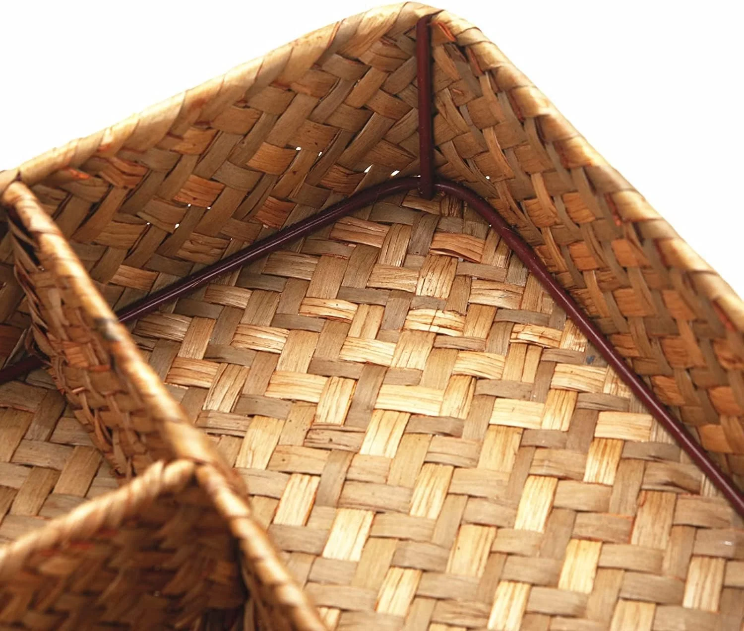 جا کیسه ای چای/شکر SYOSI، نظم دهنده چاشنی ایستگاه قهوه، سبد ذخیره سازی علف دریایی، سبد حصیری حصیری تقسیم شده برای کشو/قفسه/کانتر