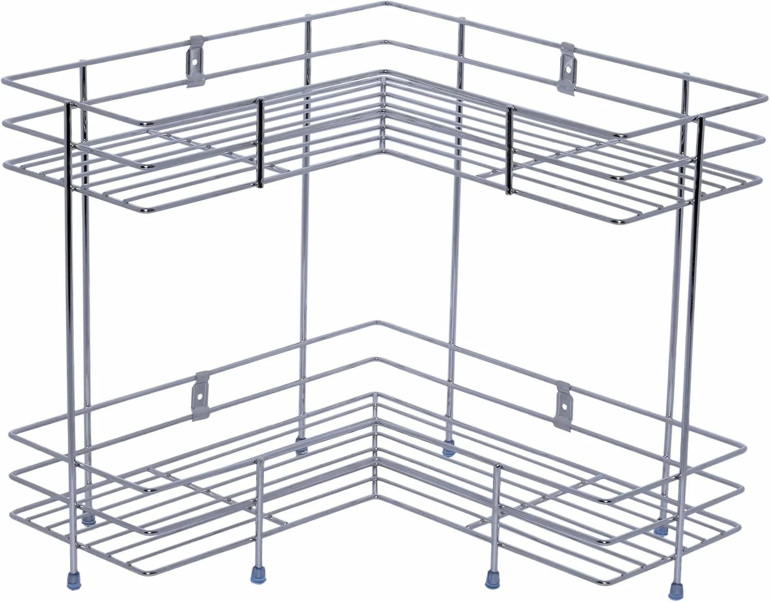 قفسه ذخیره سازی آشپزخانه استیل دو طبقه Sulfar | قفسه سبزیجات با نگهدارنده | سبد نظم دهنده چند منظوره آشپزخانه | قفسه بارتان برای آشپزخانه