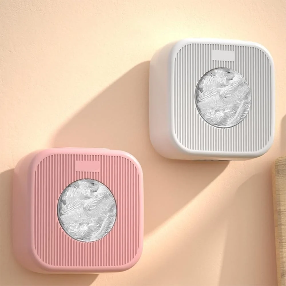 جعبه نگهداری روکش فیلم چسبنده، سازمان دهنده پلاستیکی کیسه های بسته بندی مواد غذایی، سازمان دهنده چند منظوره دیواری آشپزخانه برای کیسه نگهداری تازه، همراه با 200 عدد کیسه نگهداری تازه (سفید)