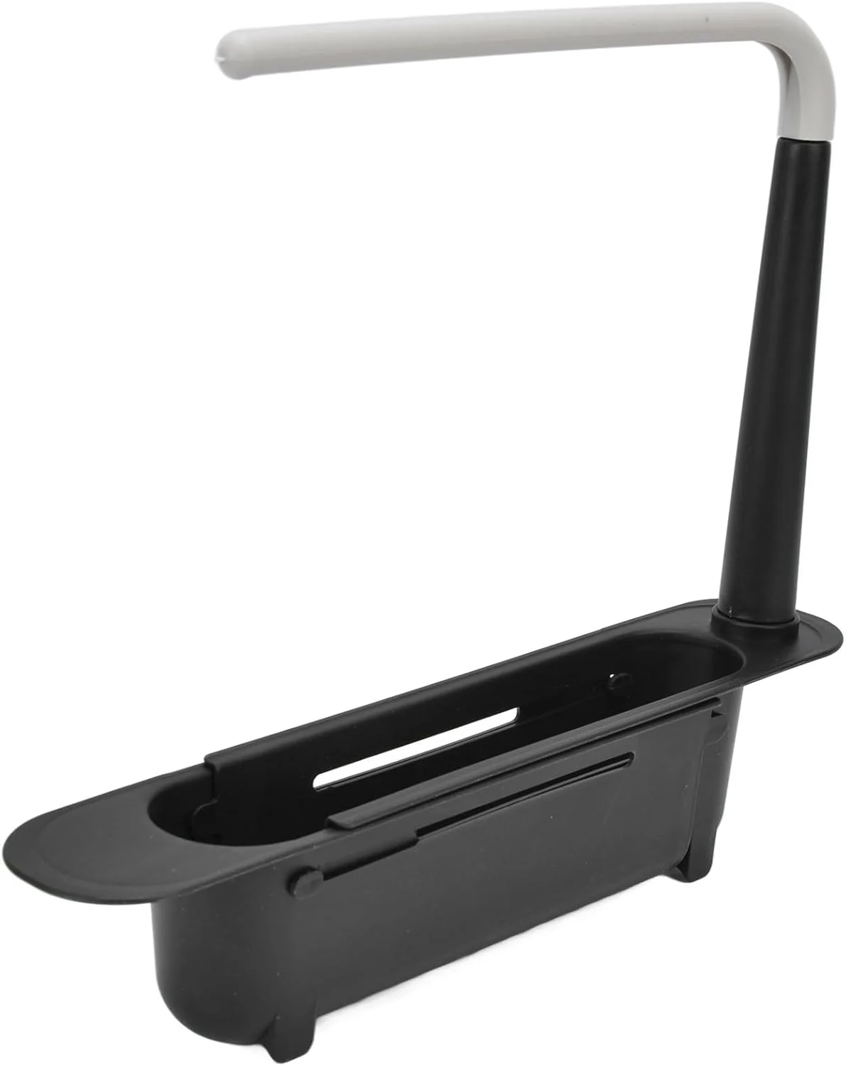 نگهدارنده تلسکوپی سینک سورندی، قفسه نگهداری تلسکوپی سینک، سازمان دهنده سینک آشپزخانه، آویز پارچه ظرفشویی، سبد تخلیه ذخیره سازی قابل گسترش برای آشپزخانه منزل (مشکی)