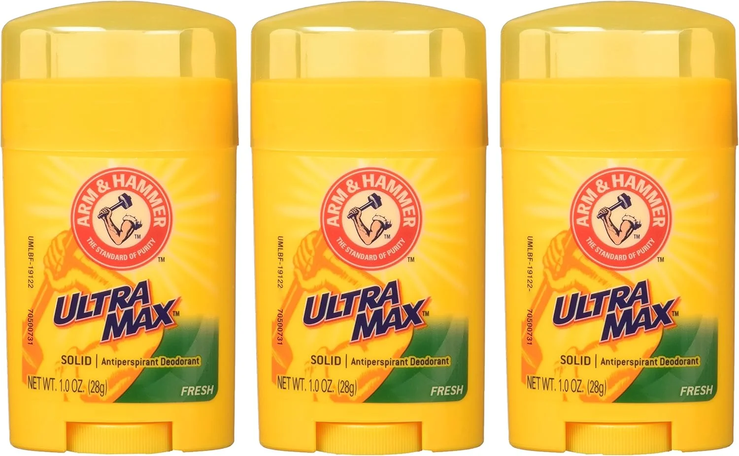 مام ضد تعریق و خوشبو کننده آرم اند همر Ultramax، رایحه فرش، 85 گرم، بسته 3 عددی (28 گرم در هر استیک)
