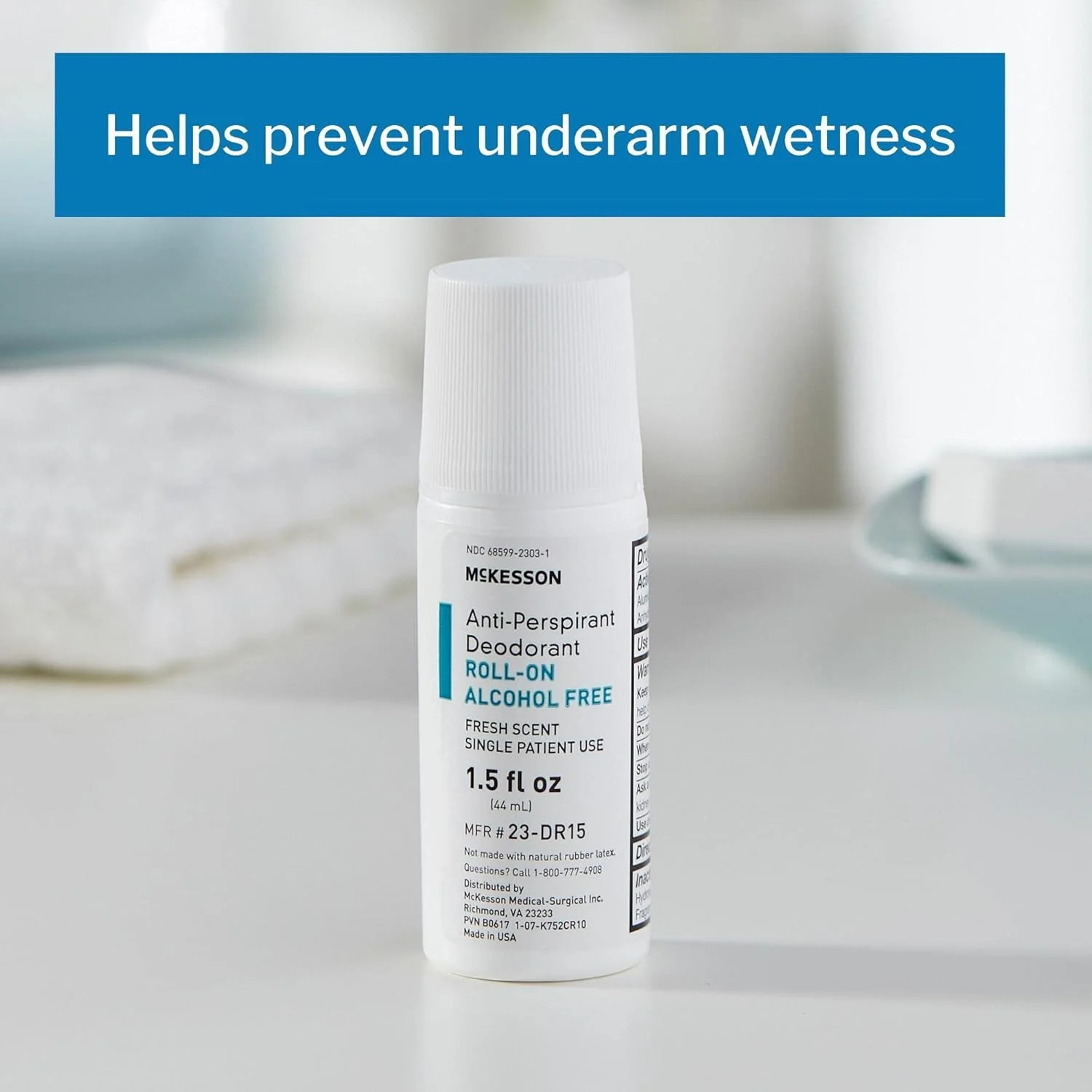 مام رولی ضد تعریق و خوشبو کننده بدن McKesson [بسته 96 عددی]، عمده، سایز کوچک مسافرتی، بدون الکل، رایحه تازه، 44 میلی لیتر