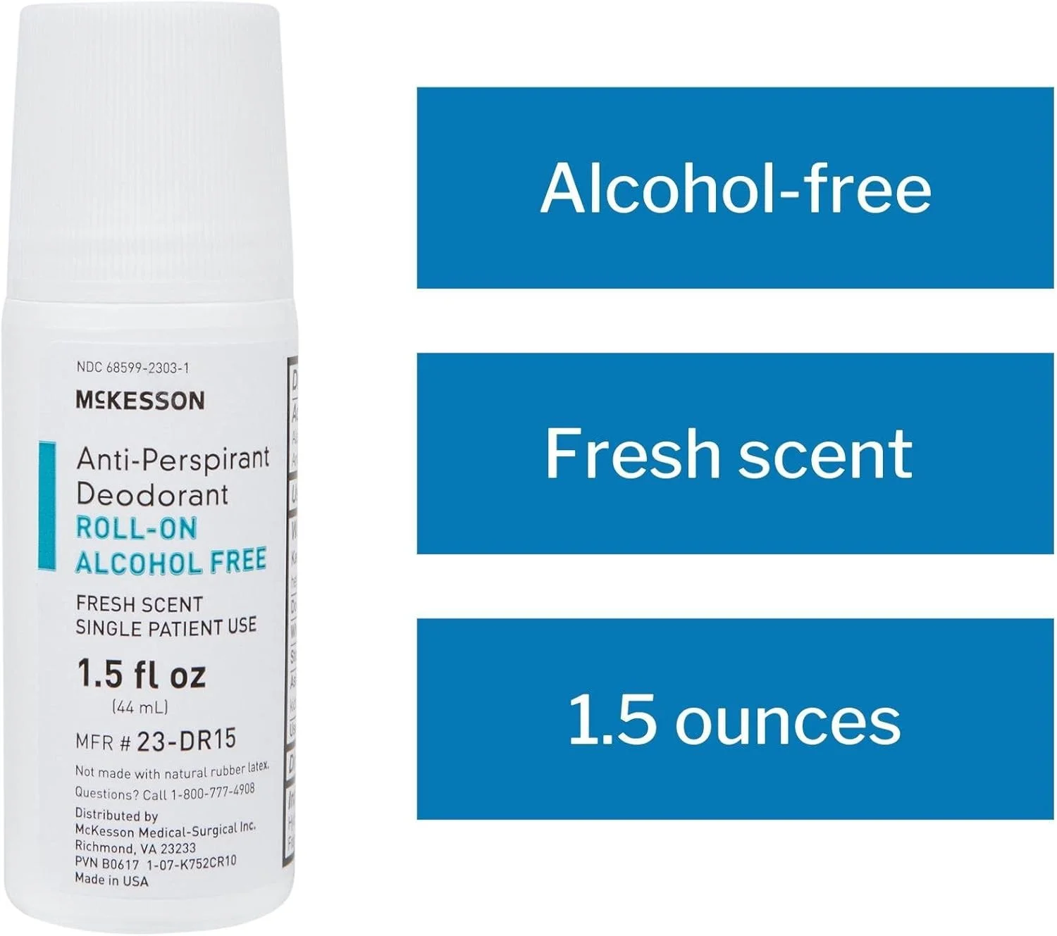 مام رولی ضد تعریق و خوشبو کننده بدن McKesson [بسته 96 عددی]، عمده، سایز کوچک مسافرتی، بدون الکل، رایحه تازه، 44 میلی لیتر