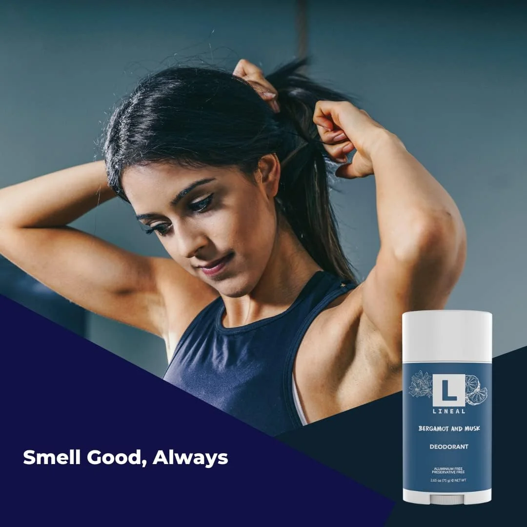 دئودورانت Lineal | دئودورانت استیکی طبیعی برای آقایان و بانوان | بدون آلومینیوم | برای زیر بغل و بدن | ترنج و مشک دئودورانت Lineal | دئودورانت استیکی طبیعی برای آقایان و بانوان | بدون آلومینیوم | برای زیر بغل و بدن | ترنج و مشک